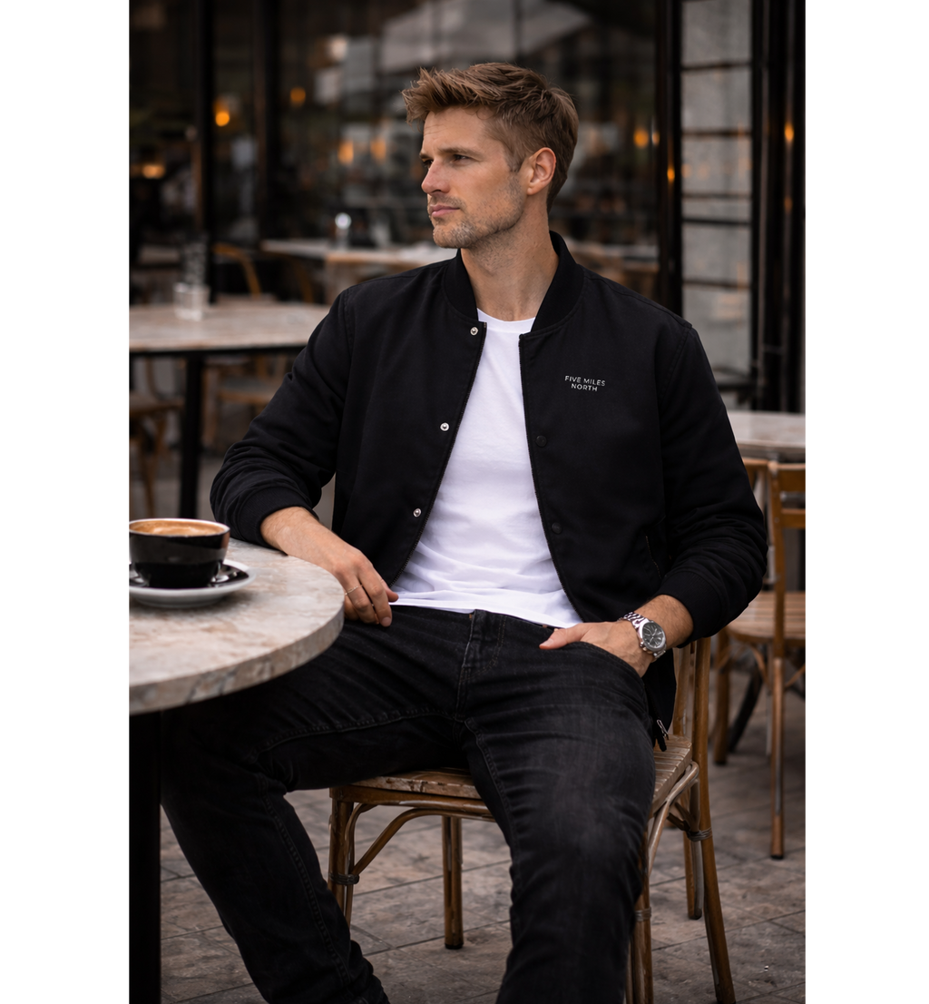 Five Miles North Felt Bomber Jacket