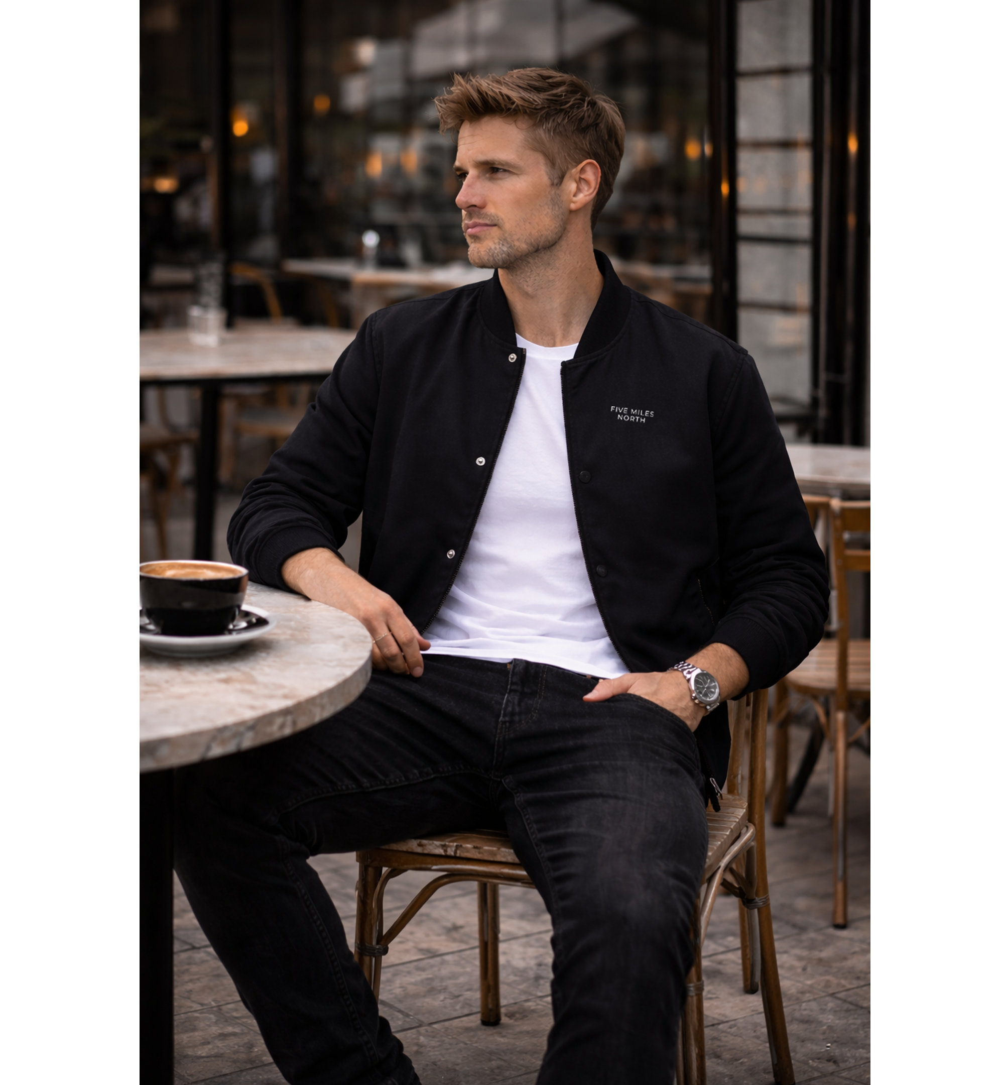 Five Miles North Felt Bomber Jacket