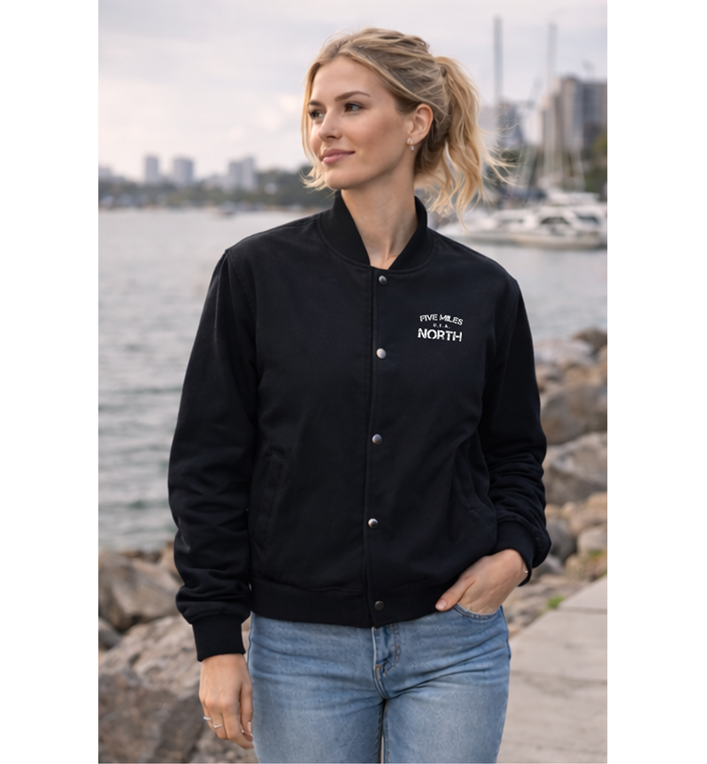 Five Miles North Felt Bomber Jacket