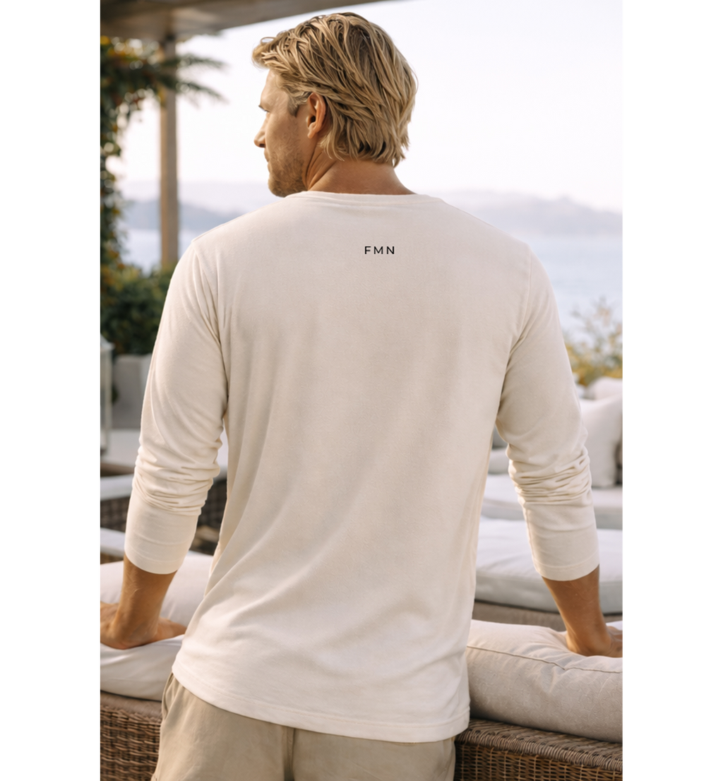 Five Miles North Long Sleeve Shirt :: Front & Back Signature Print (Black Logo)