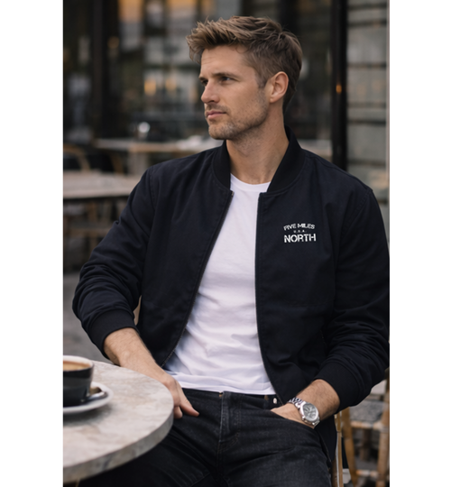 Five Miles North Felt Bomber Jacket