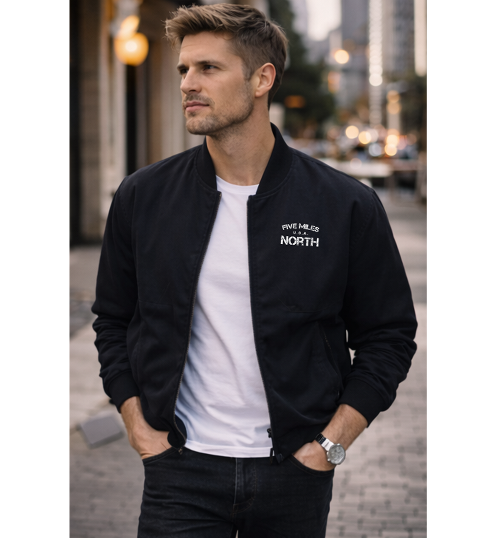 Five Miles North Felt Bomber Jacket