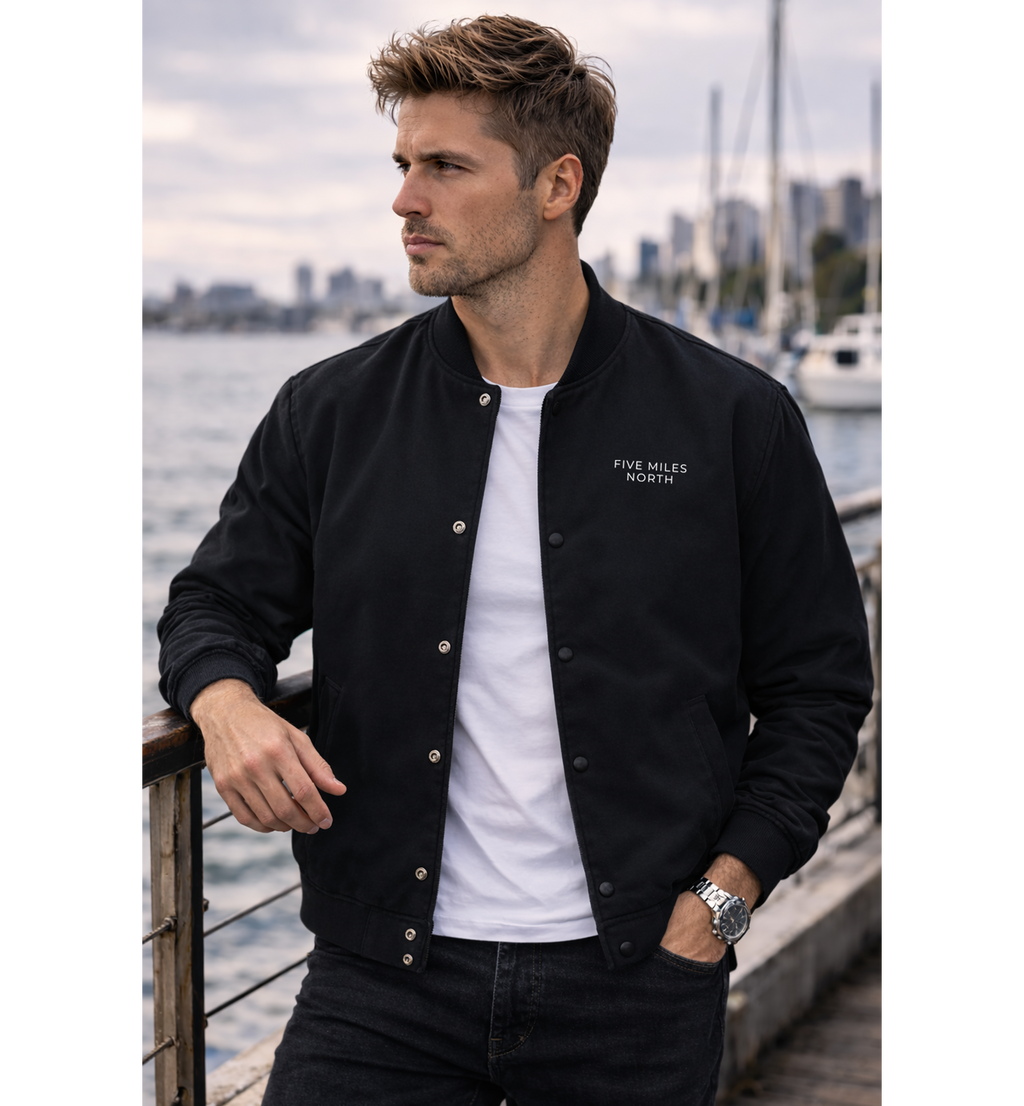 Five Miles North Felt Bomber Jacket