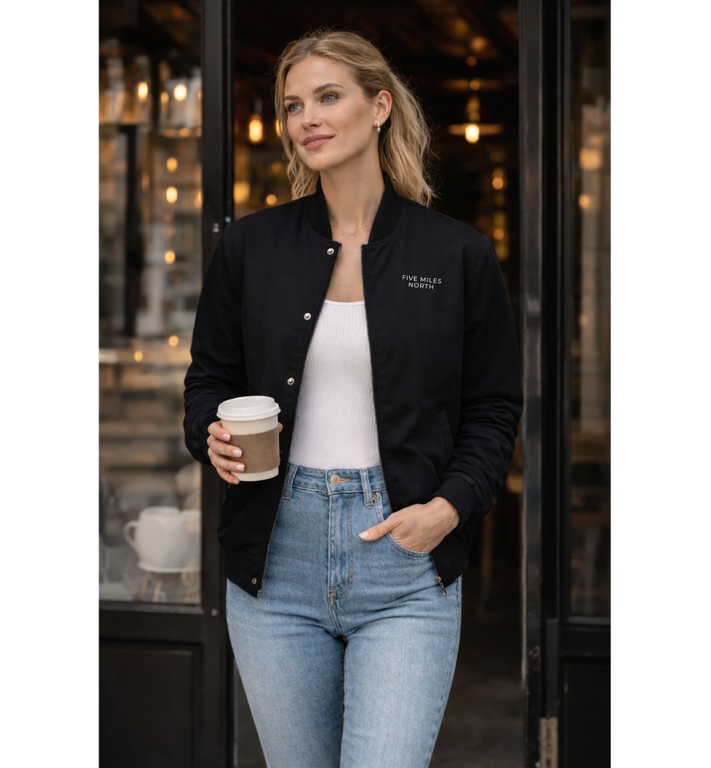 Five Miles North Felt Bomber Jacket