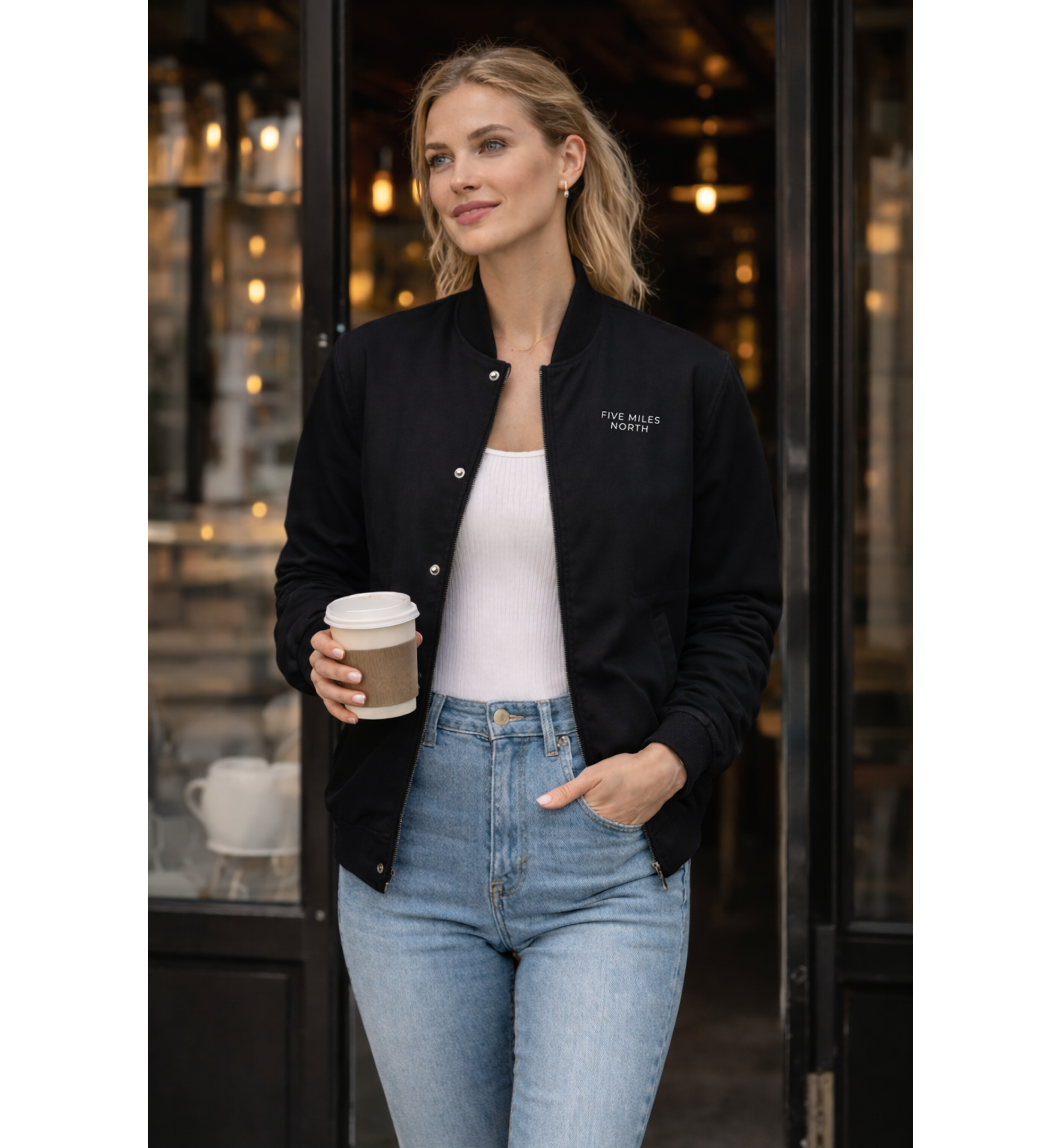 Five Miles North Felt Bomber Jacket