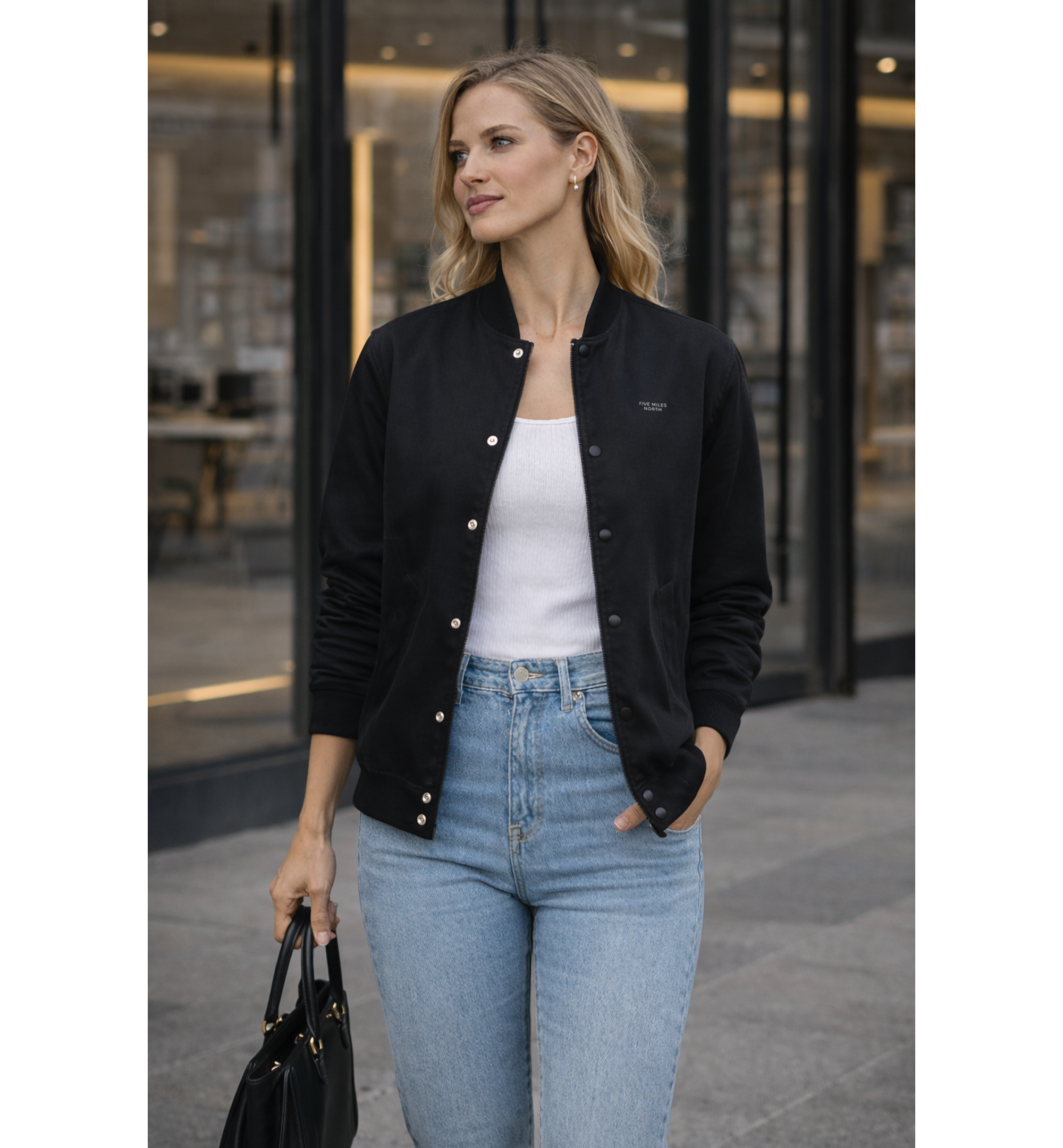 Five Miles North Felt Bomber Jacket