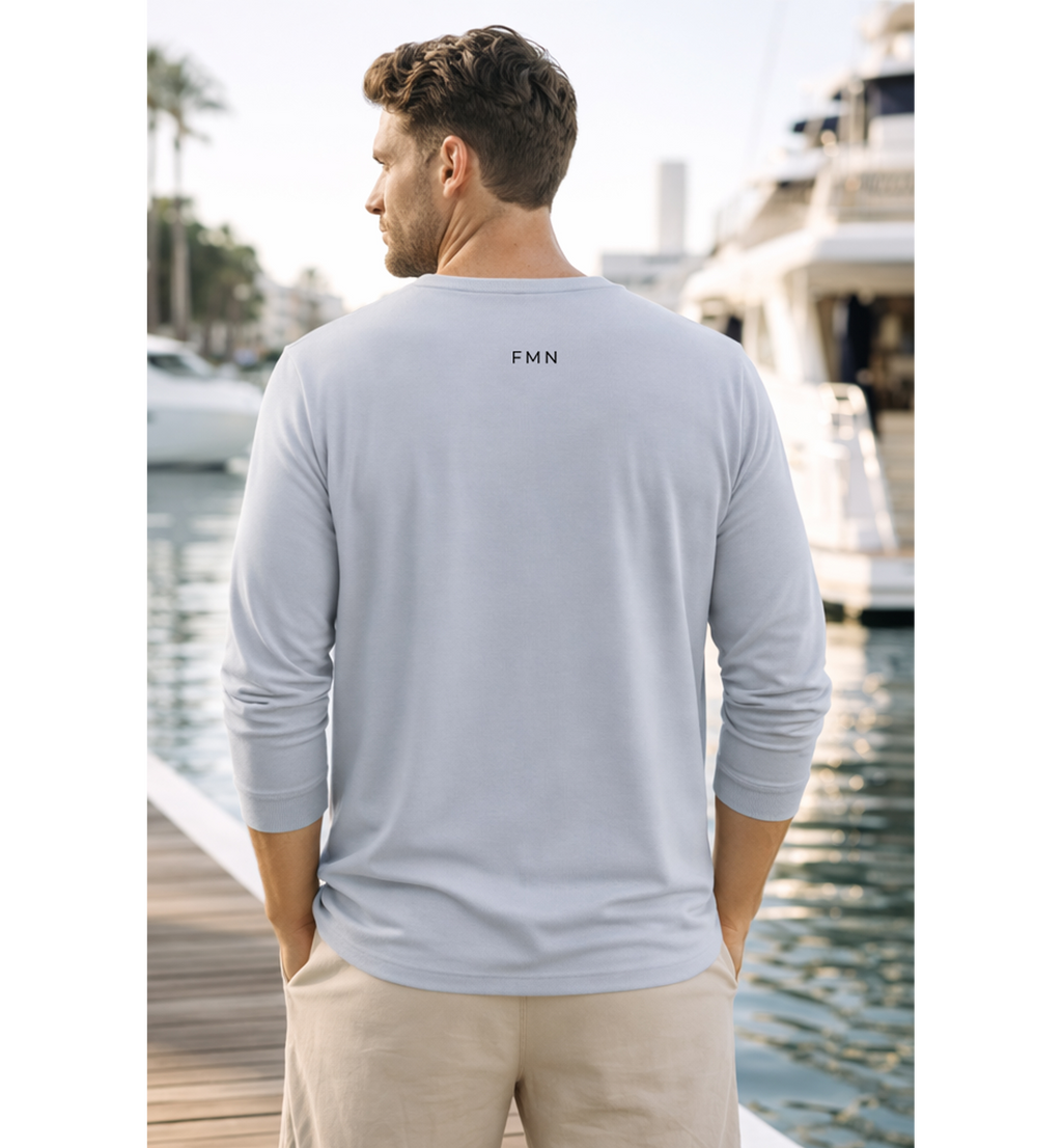 Five Miles North Long Sleeve Shirt :: Front & Back Signature Print (Black Logo)