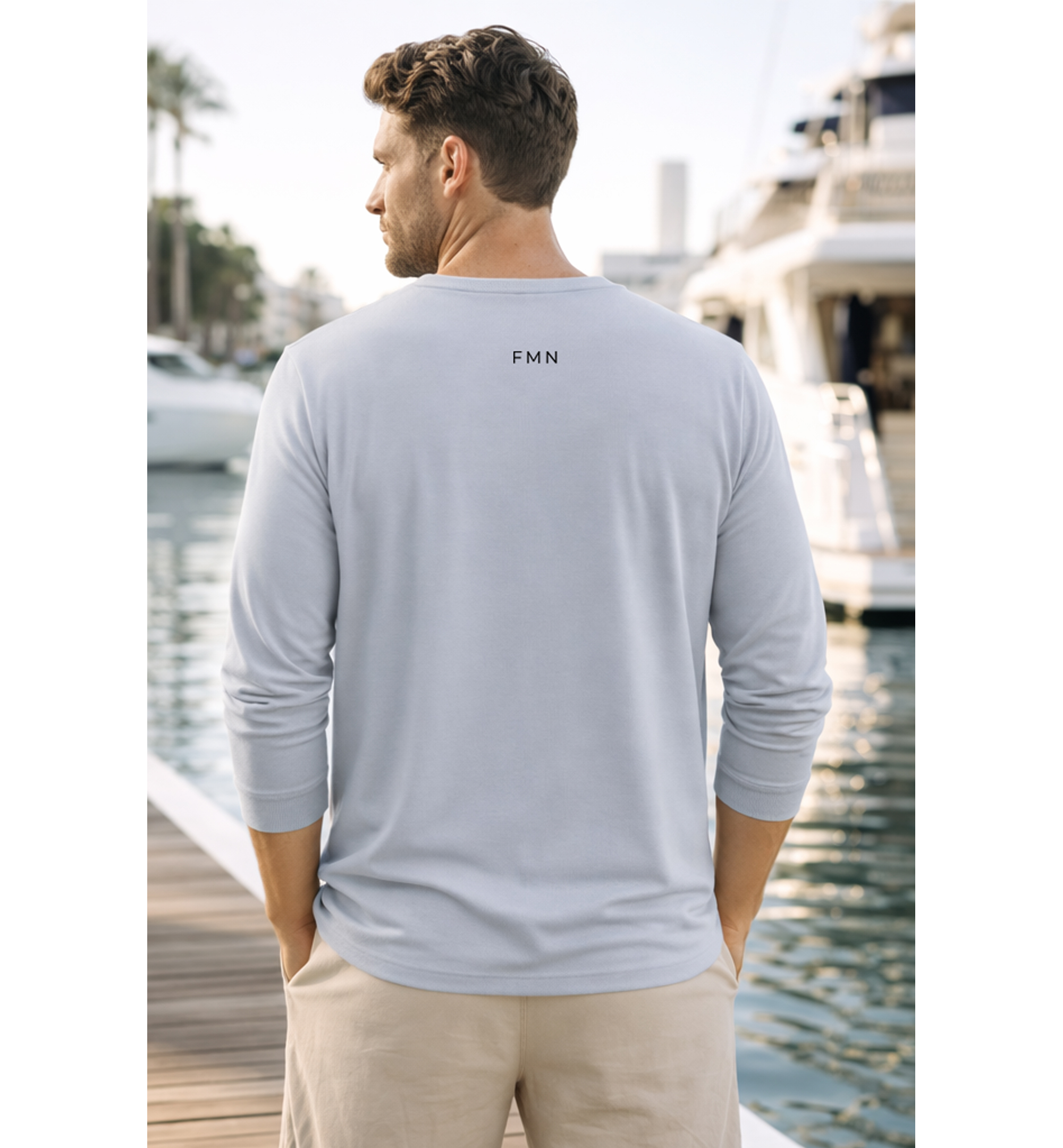 Five Miles North Long Sleeve Shirt :: Front & Back Signature Print (Black Logo)