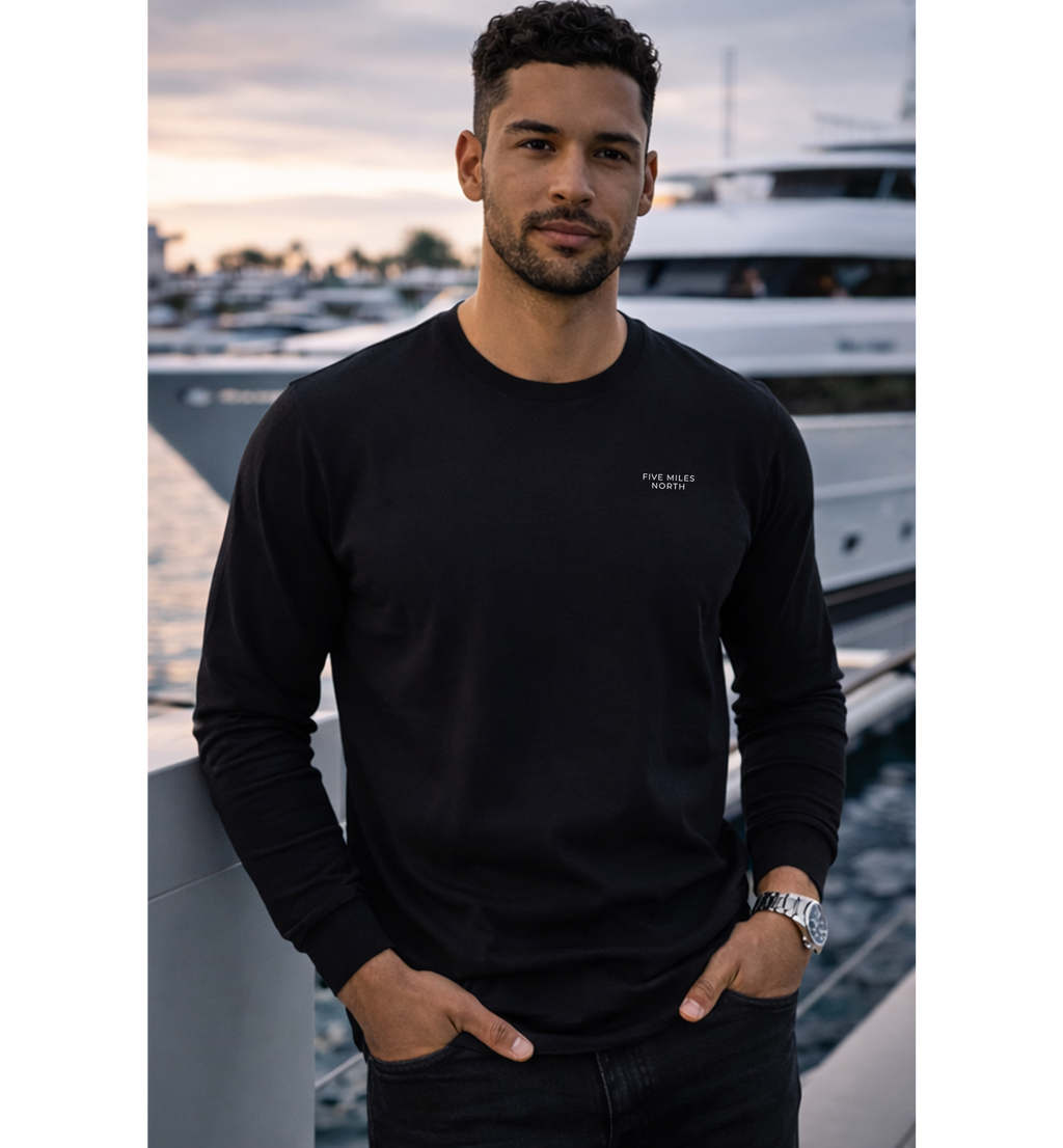 Five Miles North Long Sleeve Shirt :: With Embroided Logo