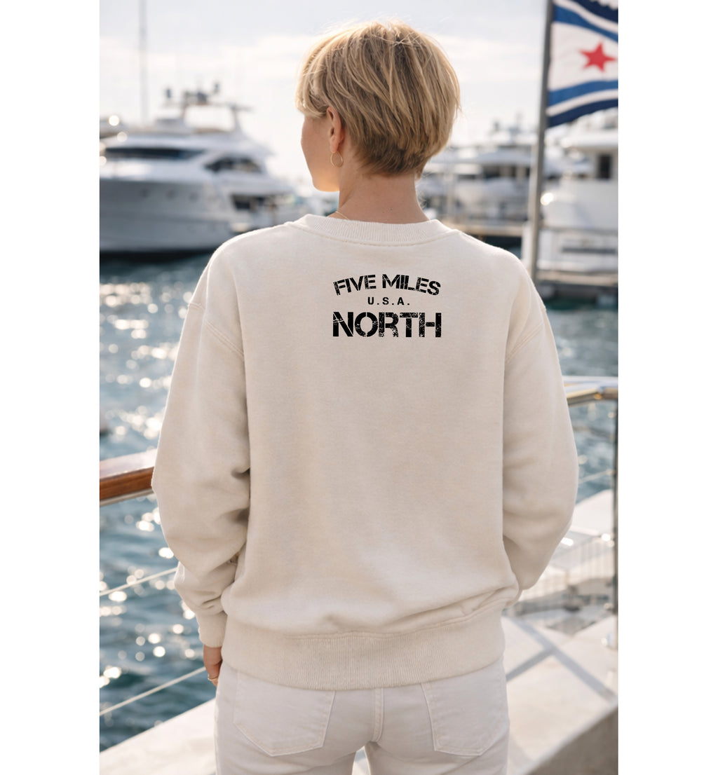 Five Miles North Sweatshirt - Front & Back Signature Print (Black Logo)