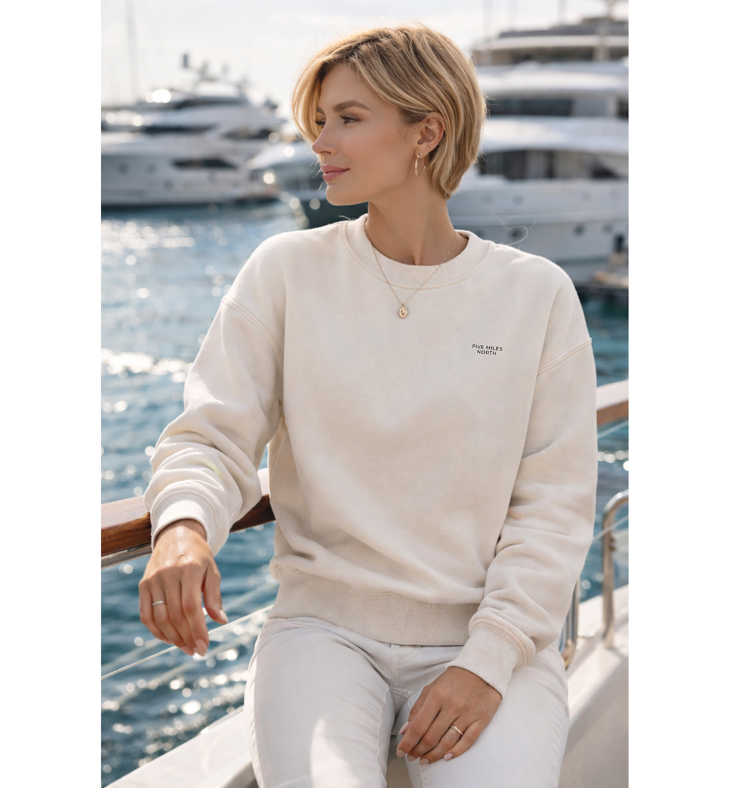 NEW - Five Miles North Sweatshirt - With Embroided Logo