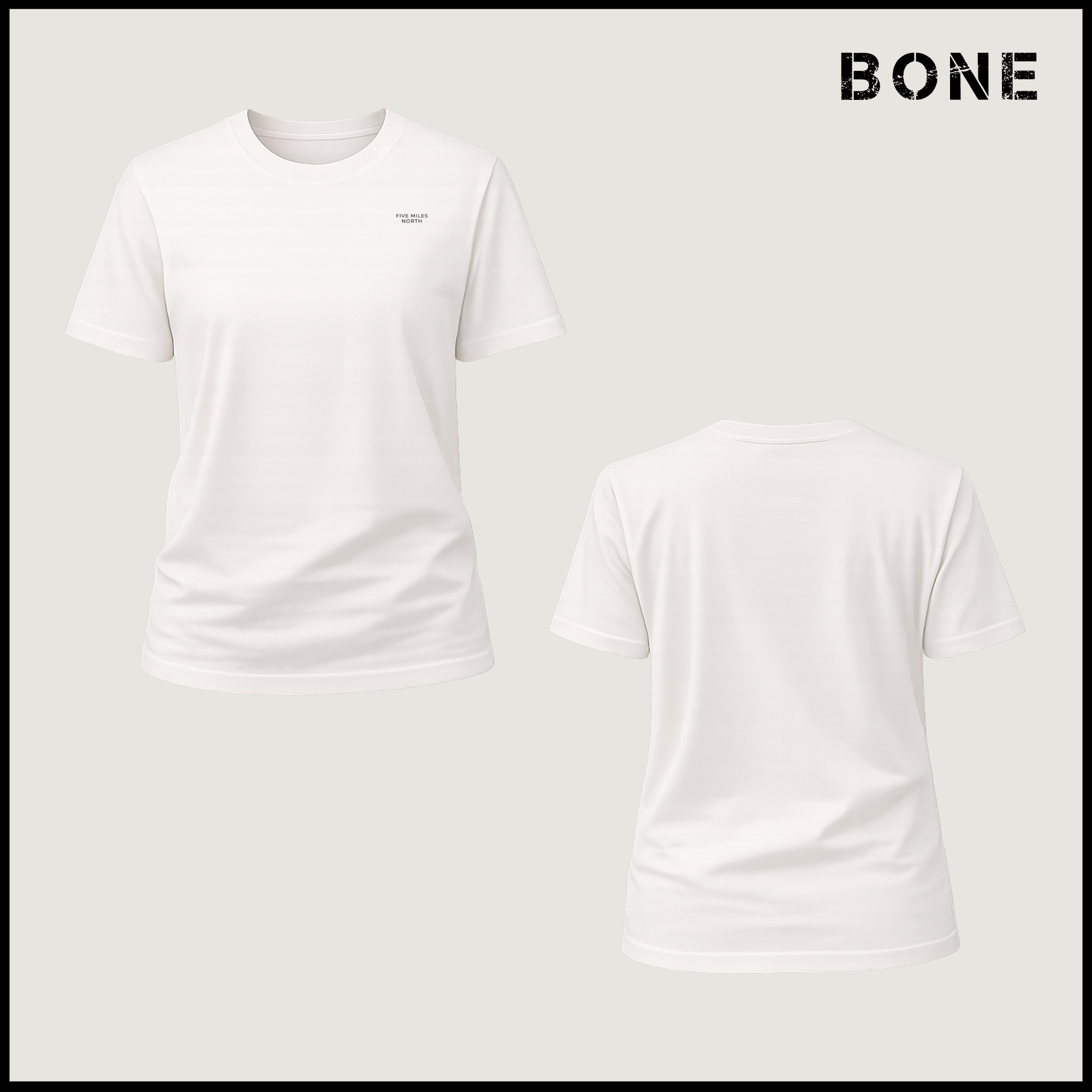 Five Miles North T-Shirt - With Embroided Logo