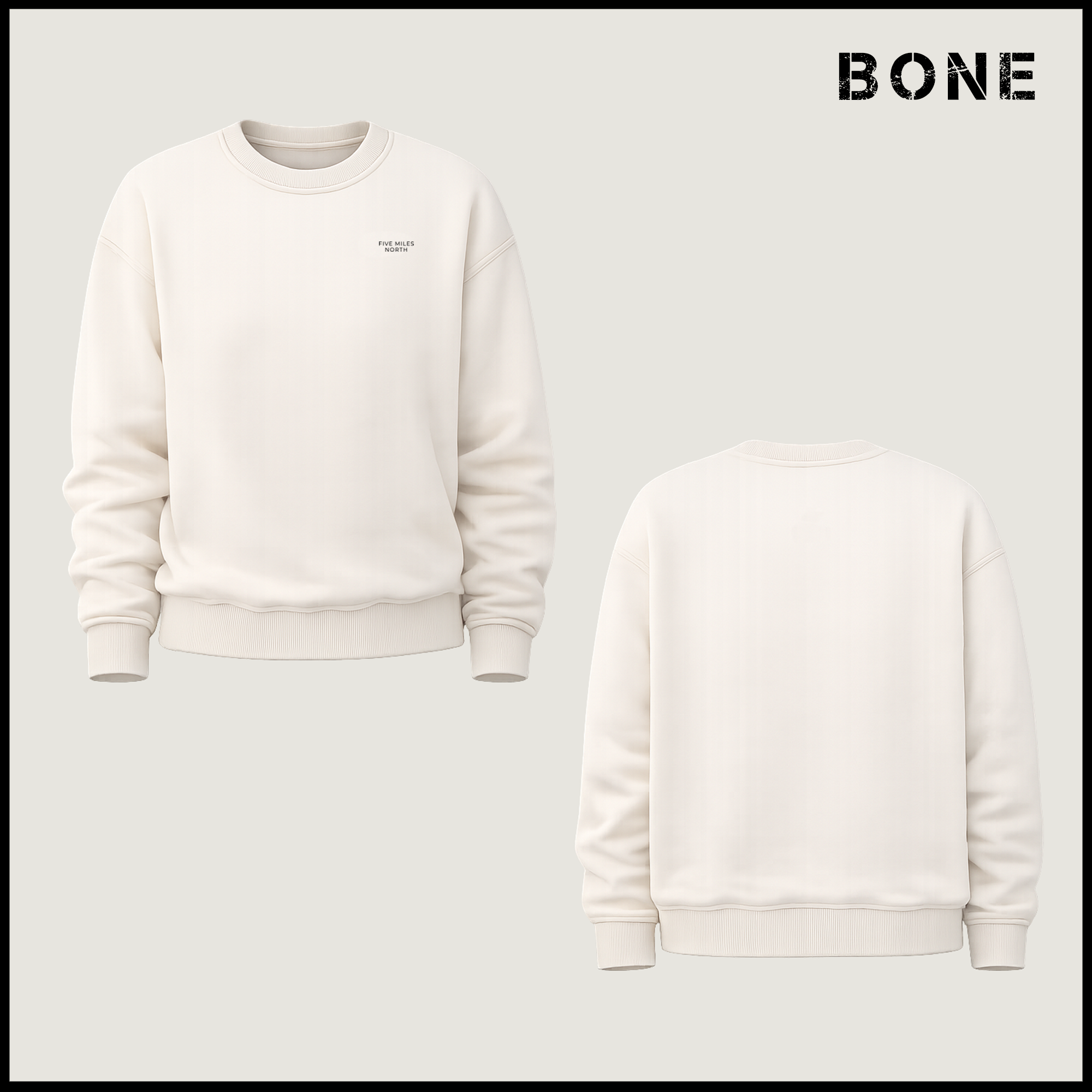 NEW - Five Miles North Sweatshirt - With Embroided Logo