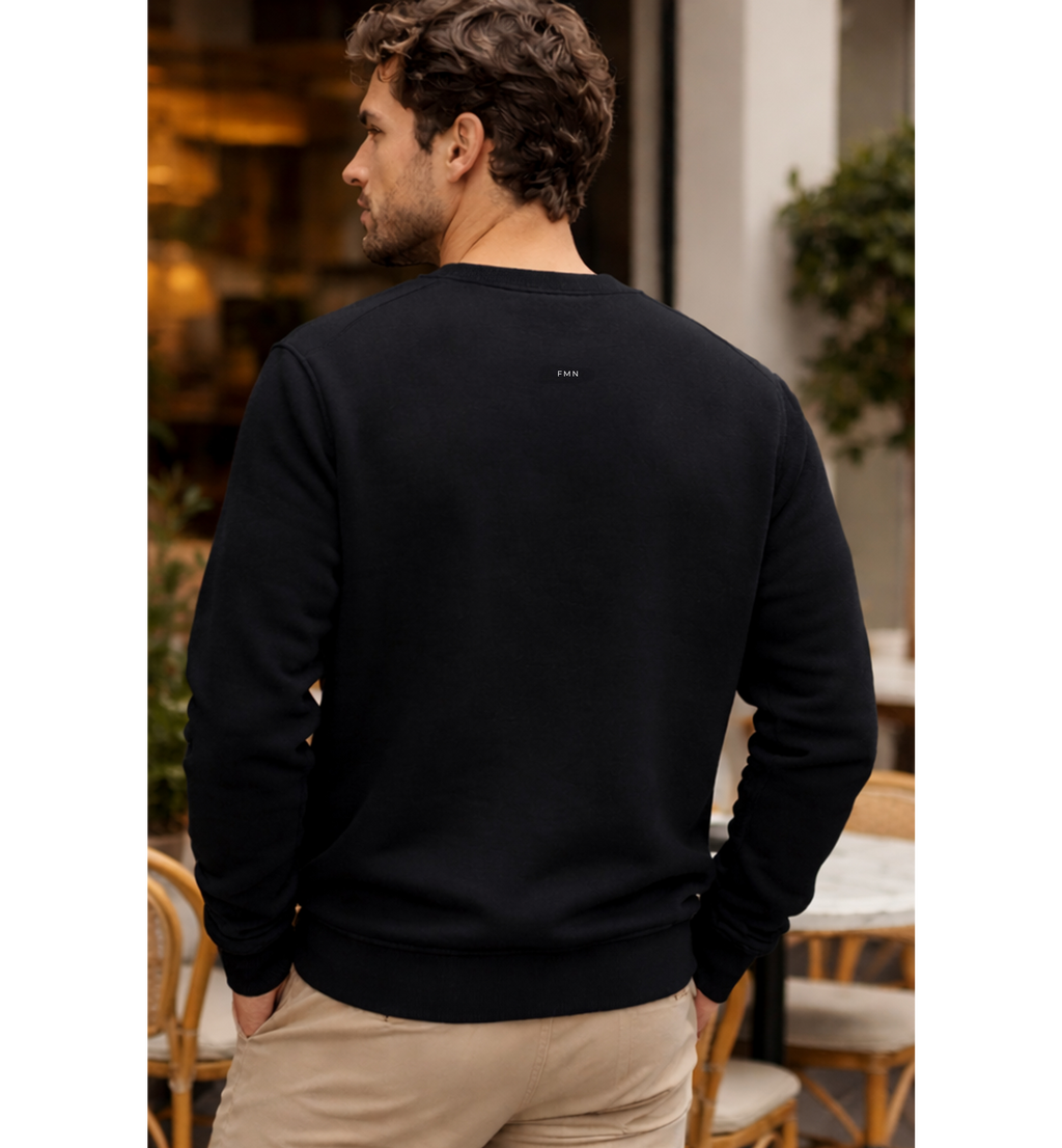 NEW Five Miles North Sweatshirt - Front & Back Signature Print Embroided White Logo