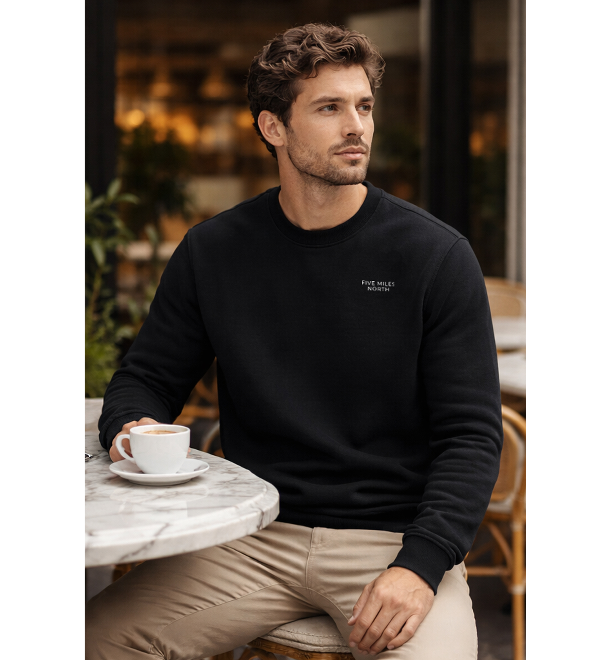 Five Miles North Sweatshirt - Front & Back Signature Print (White Logo)