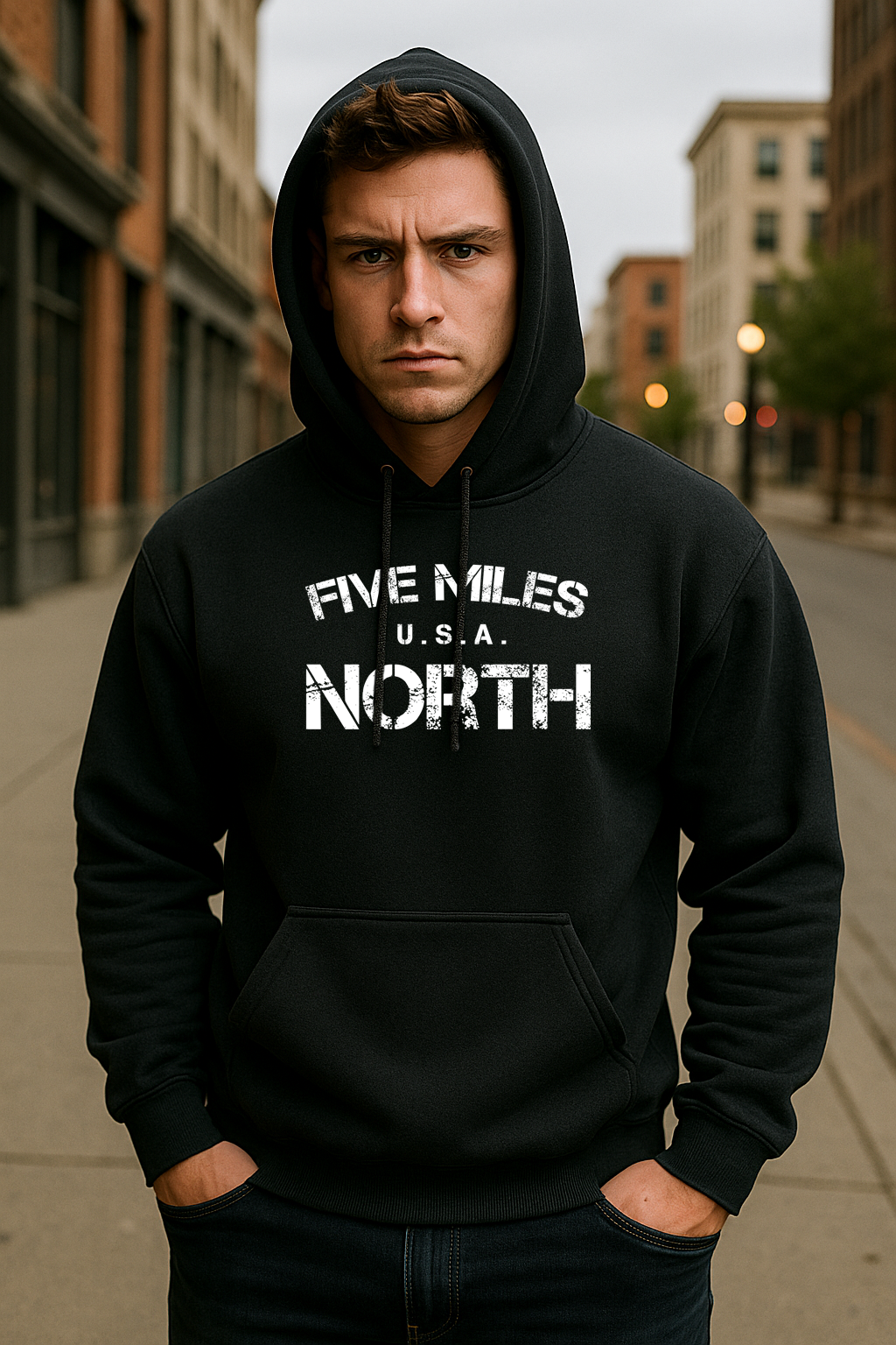 Minimalist HOODIES Streetwear | Urban Unisex Hoodie | Five Miles North
