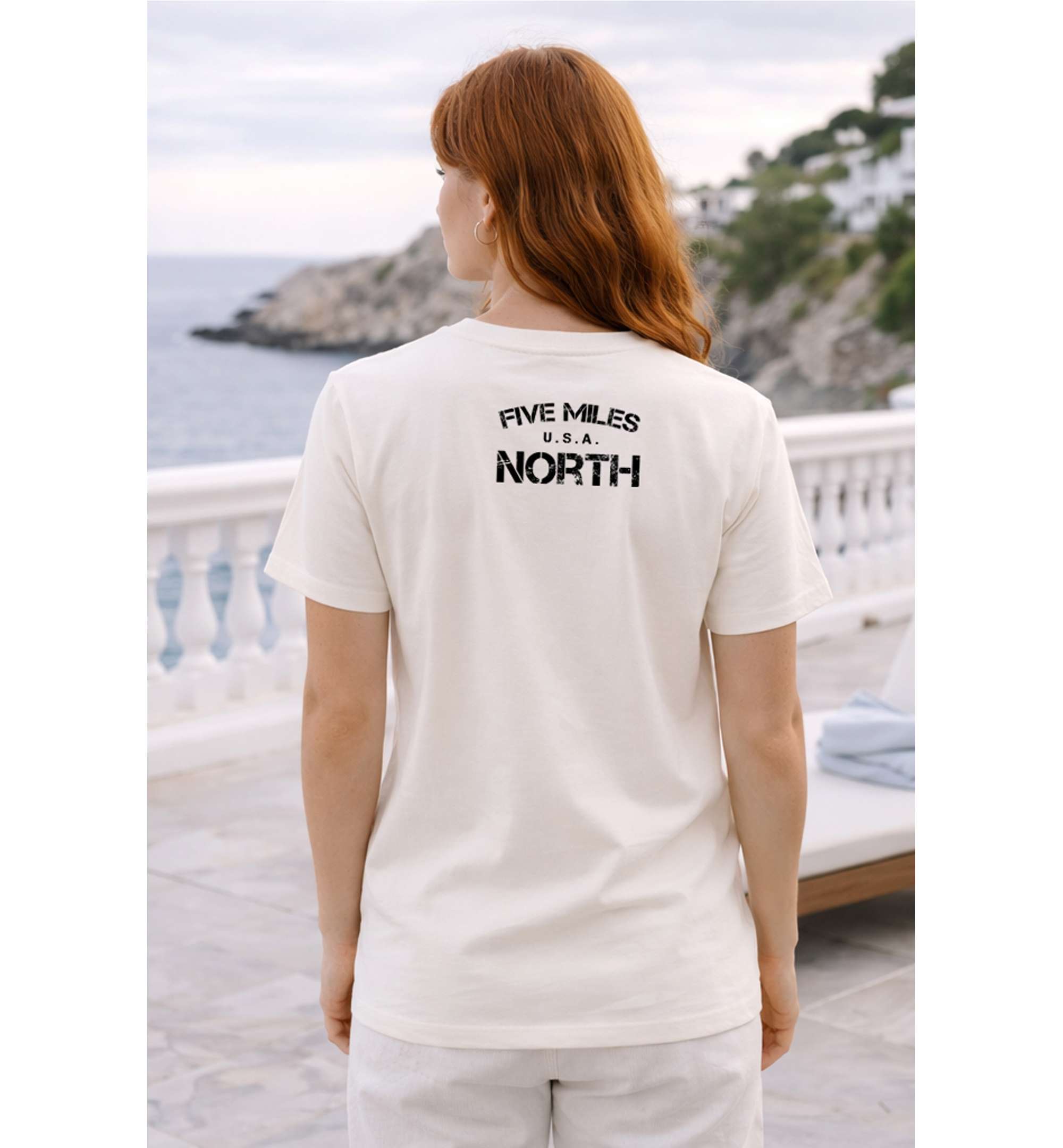 Five Miles North T-Shirt - Front & Back Signature Print (Black Logo)
