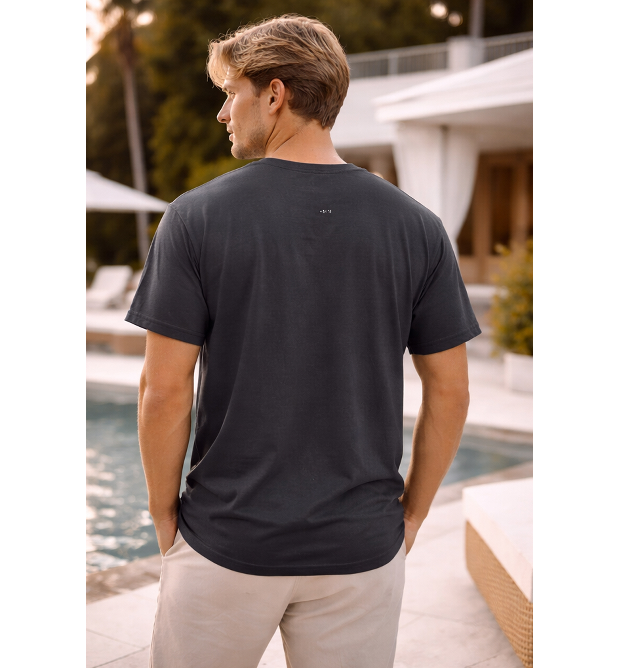 Five Miles North T-Shirt - Front & Back Embrioded White Logo