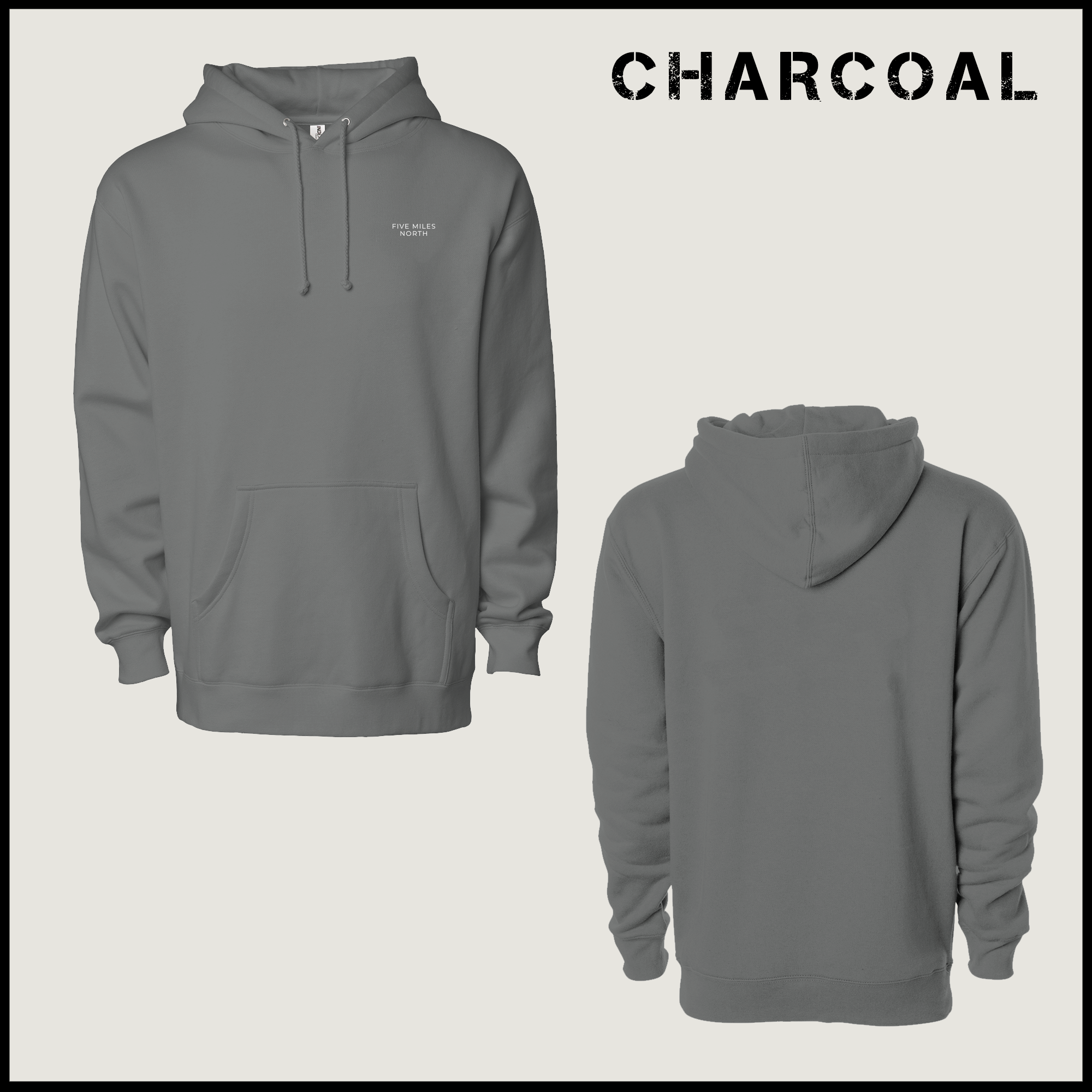 Five Miles North Hoodie :: With Embroidered Logo