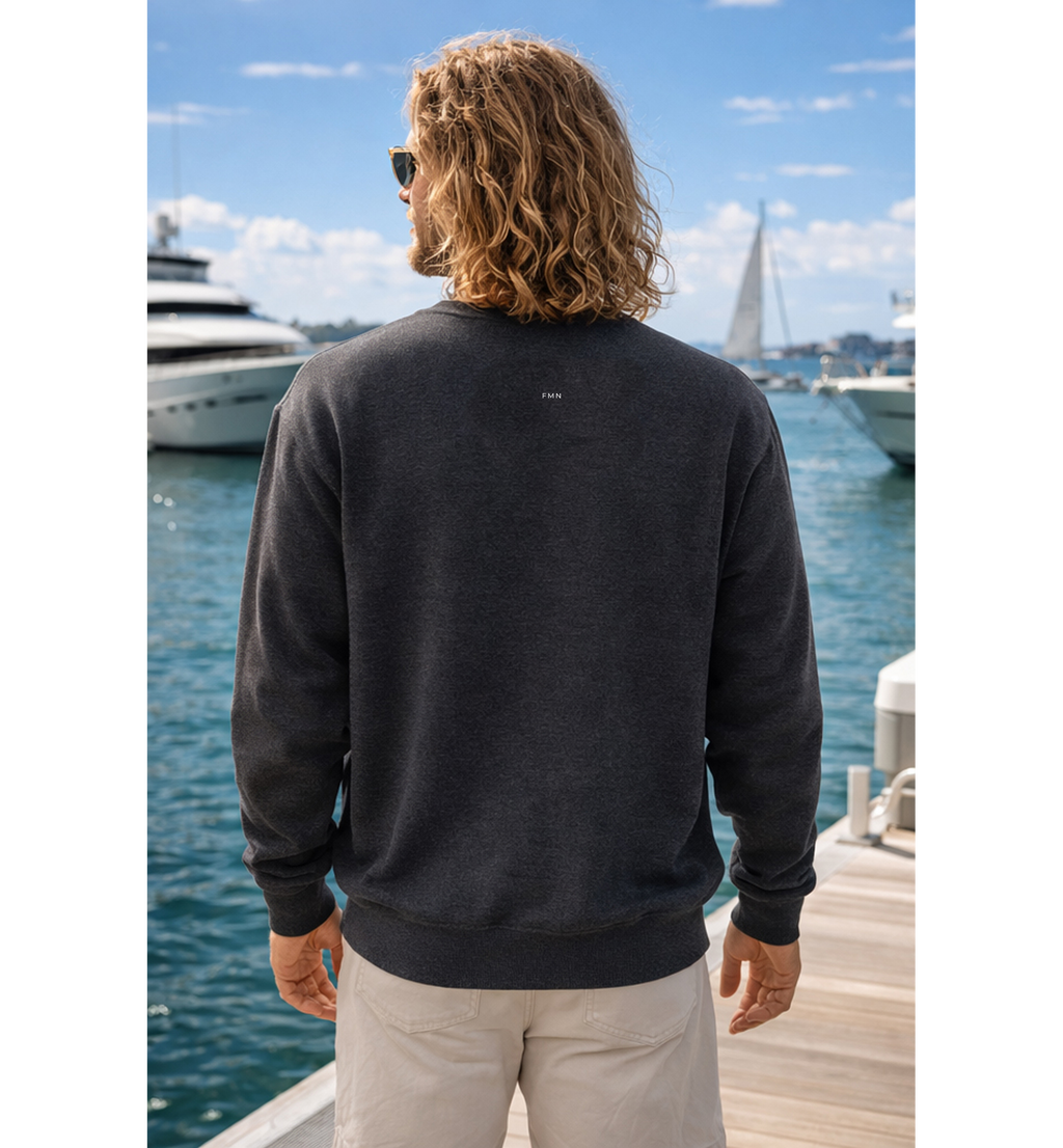 NEW Five Miles North Sweatshirt - Front & Back Signature Print Embroided White Logo
