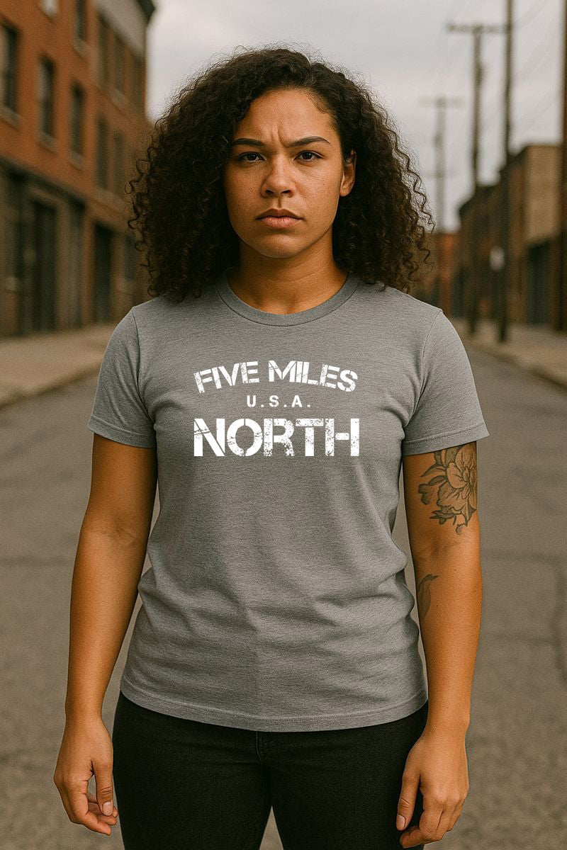 Minimalist Streetwear T-SHIRTS | Urban Unisex Tee | Five Miles North