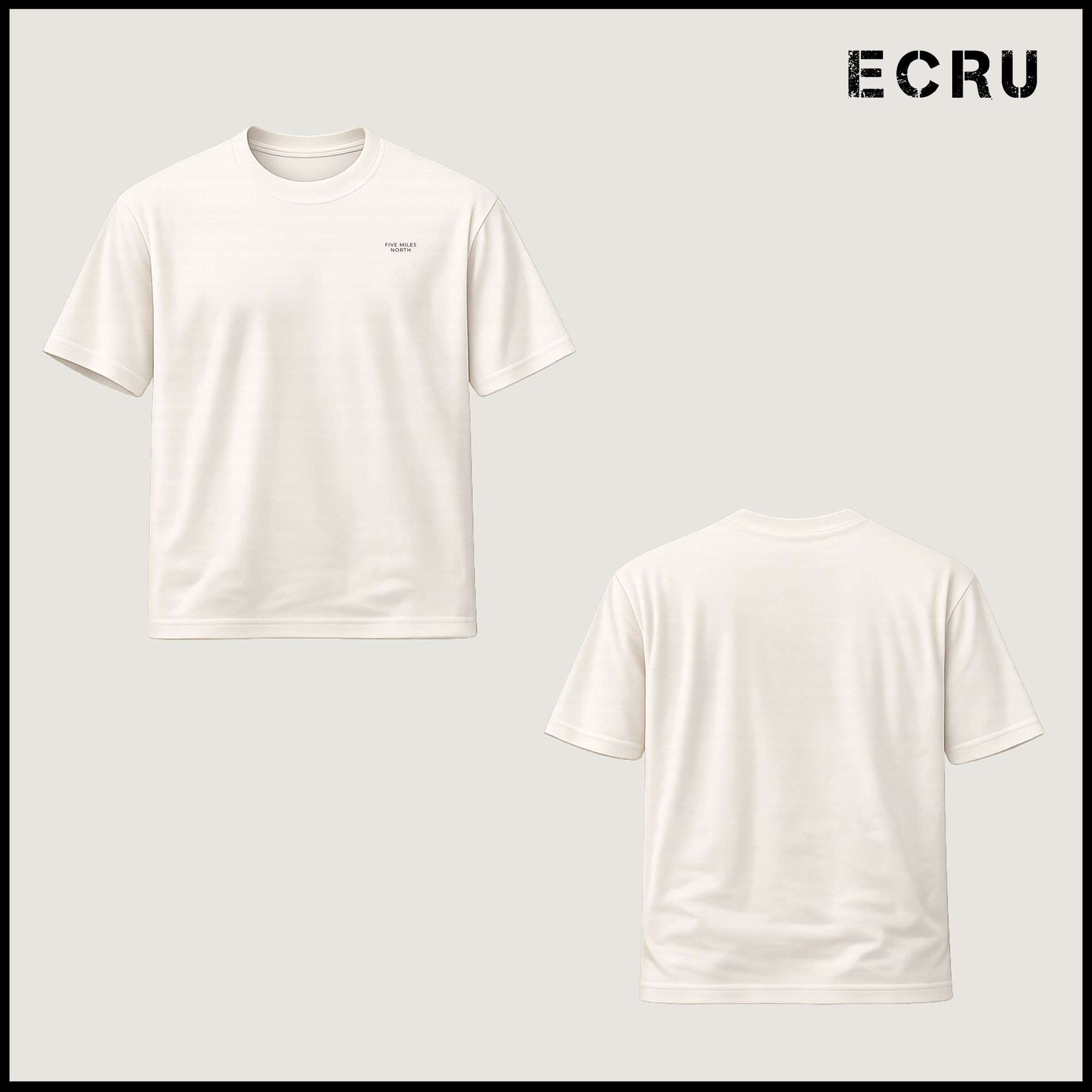 Five Miles North T-Shirt - With Embroided Logo