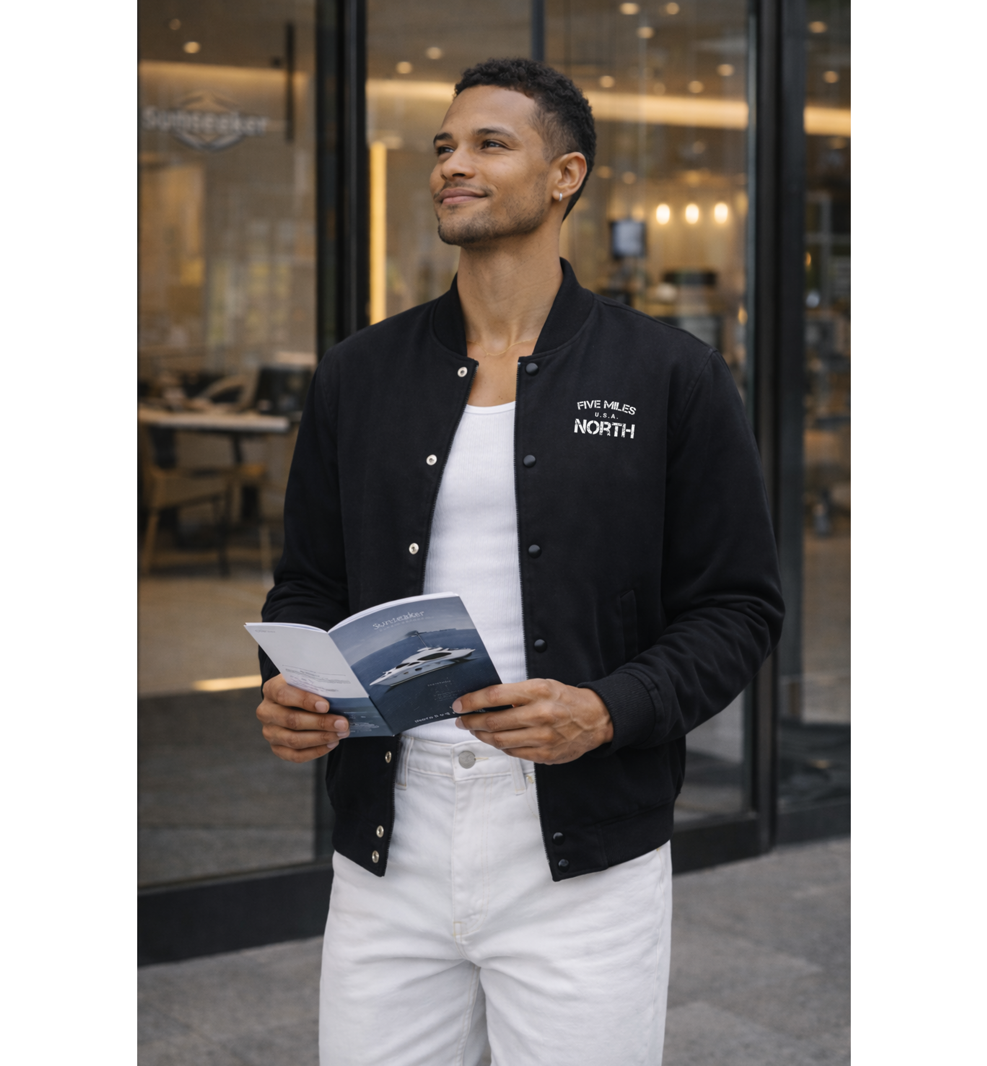 Five Miles North Felt Bomber Jacket