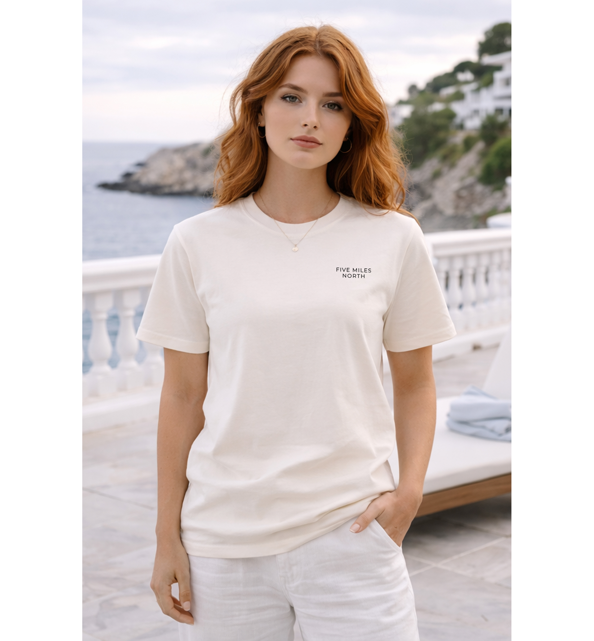 Five Miles North T-Shirt - Front & Back Signature Print (Black Logo)