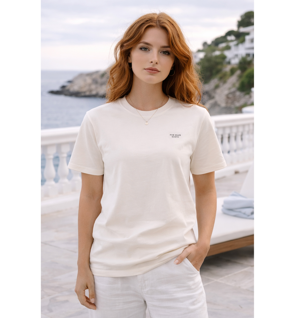 Five Miles North T-Shirt - With Embroided Logo