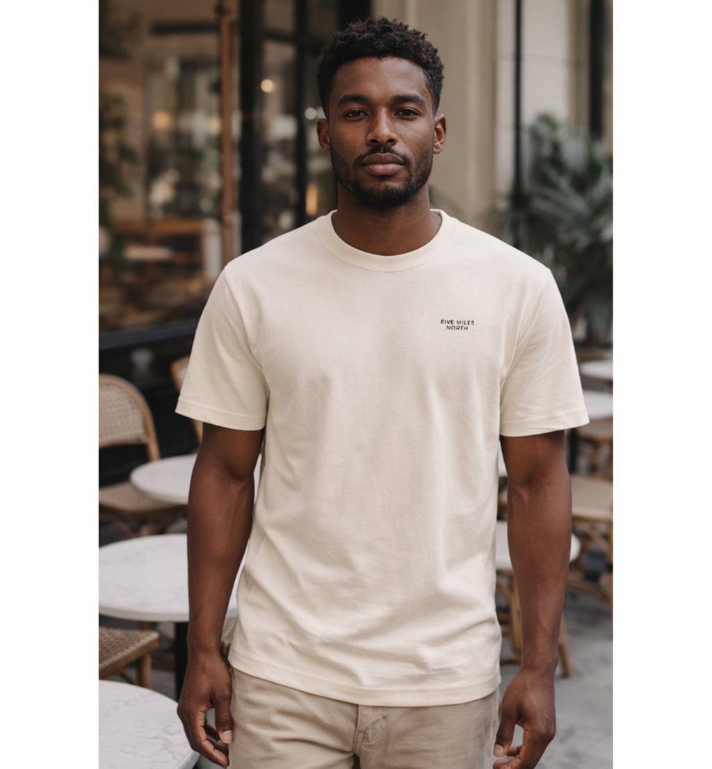 Five Miles North T-Shirt - With Embroided Logo