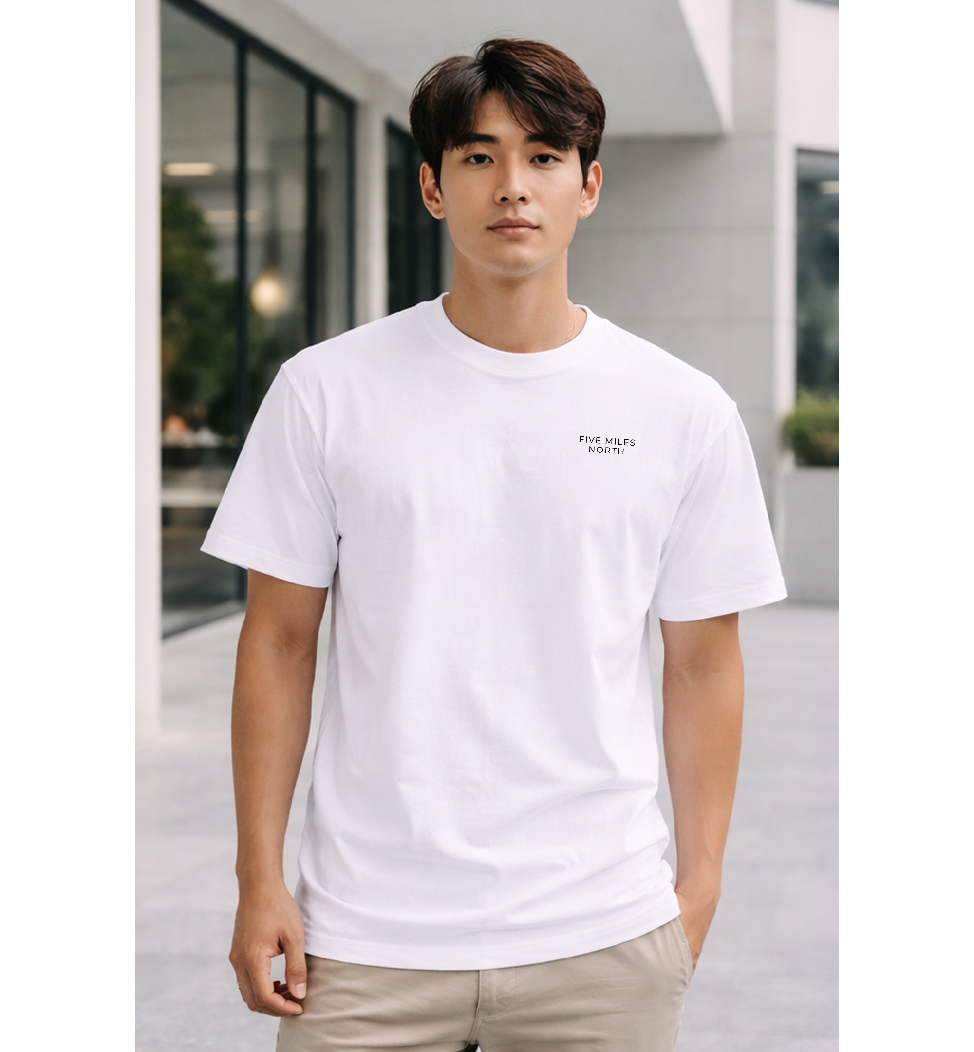 Five Miles North T-Shirt - Front & Back Signature Print (Black Logo)