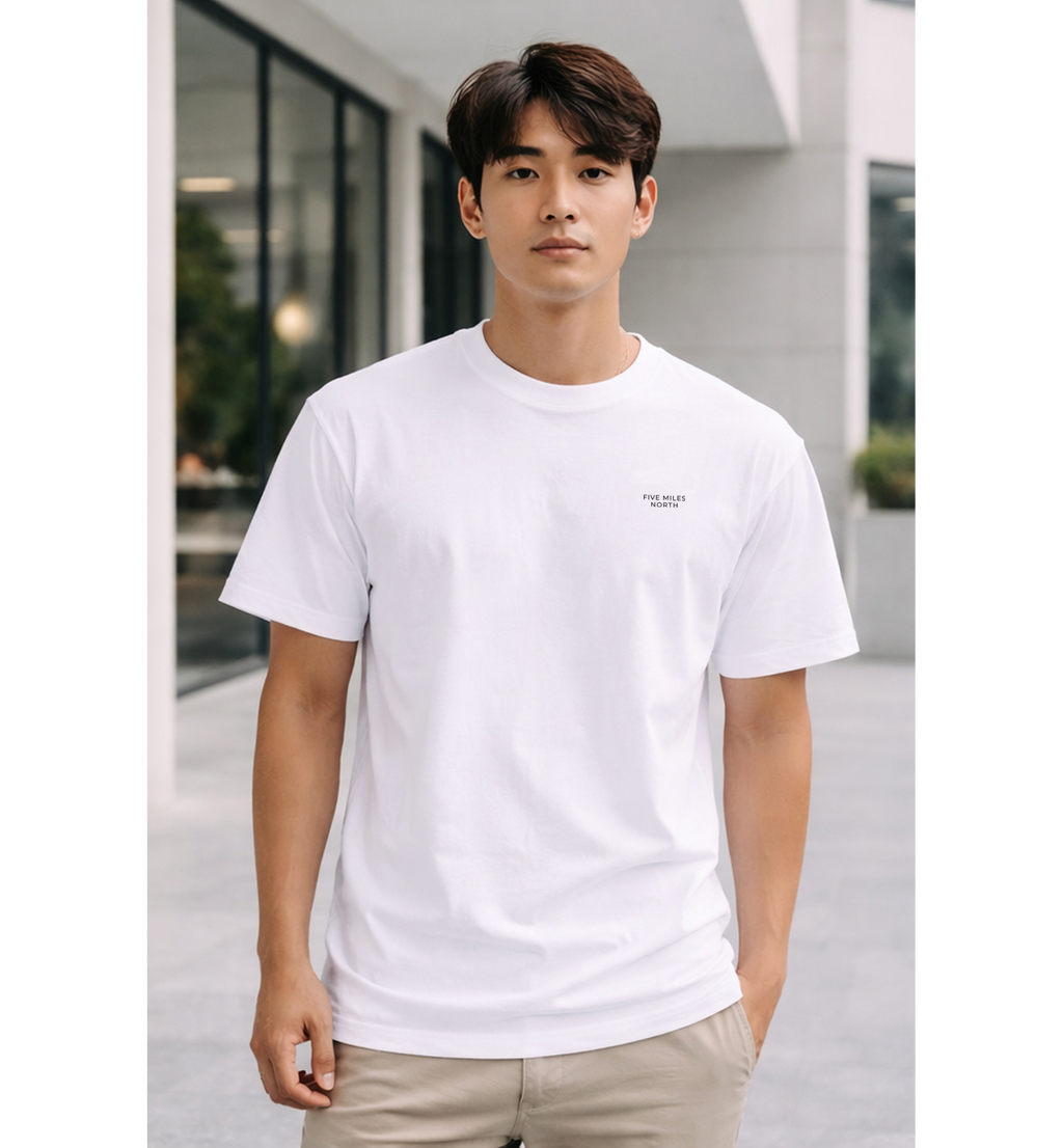 Five Miles North T-Shirt - With Embroided Logo