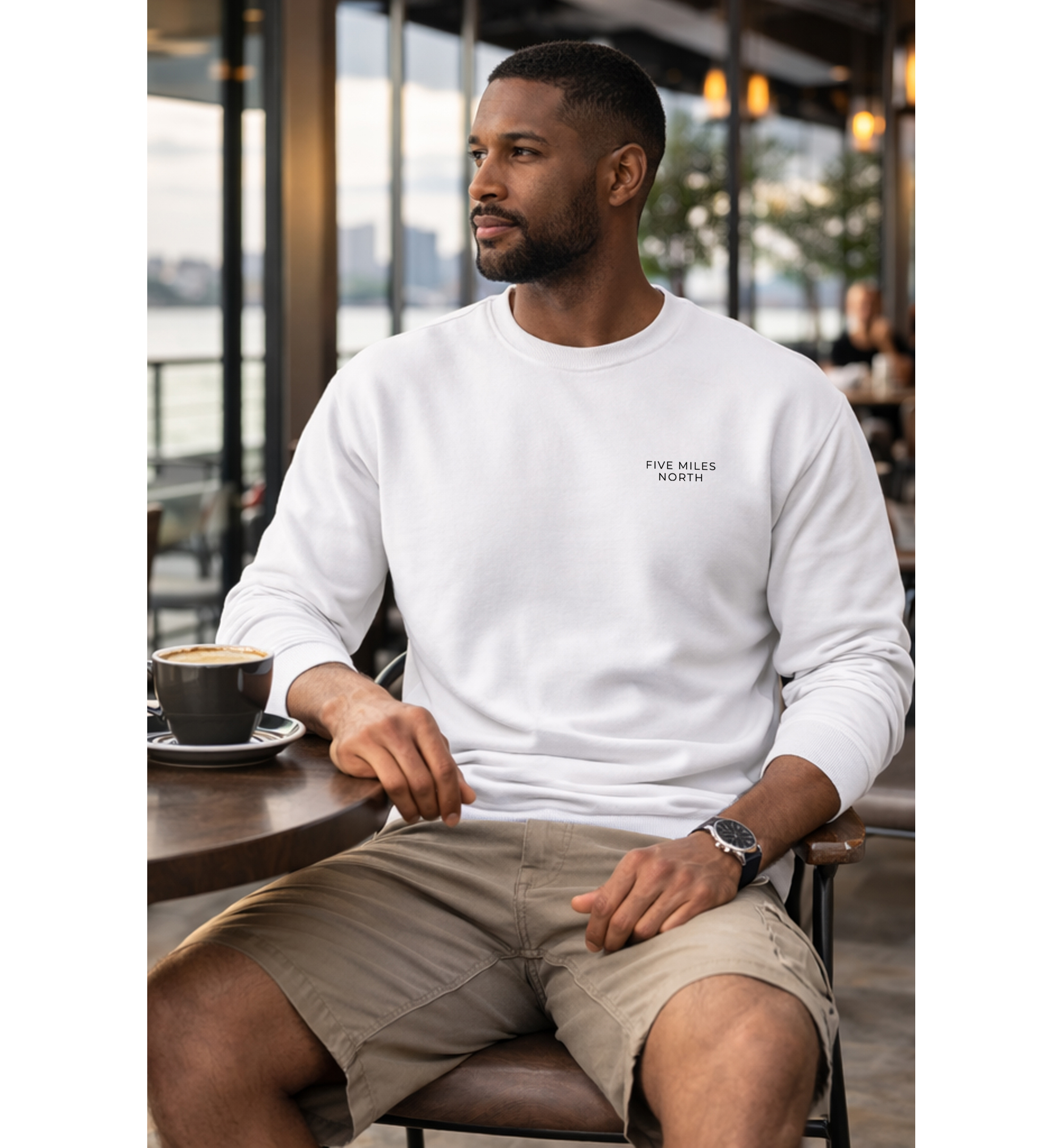 Five Miles North Sweatshirt - Front & Back Signature Print (Black Logo)