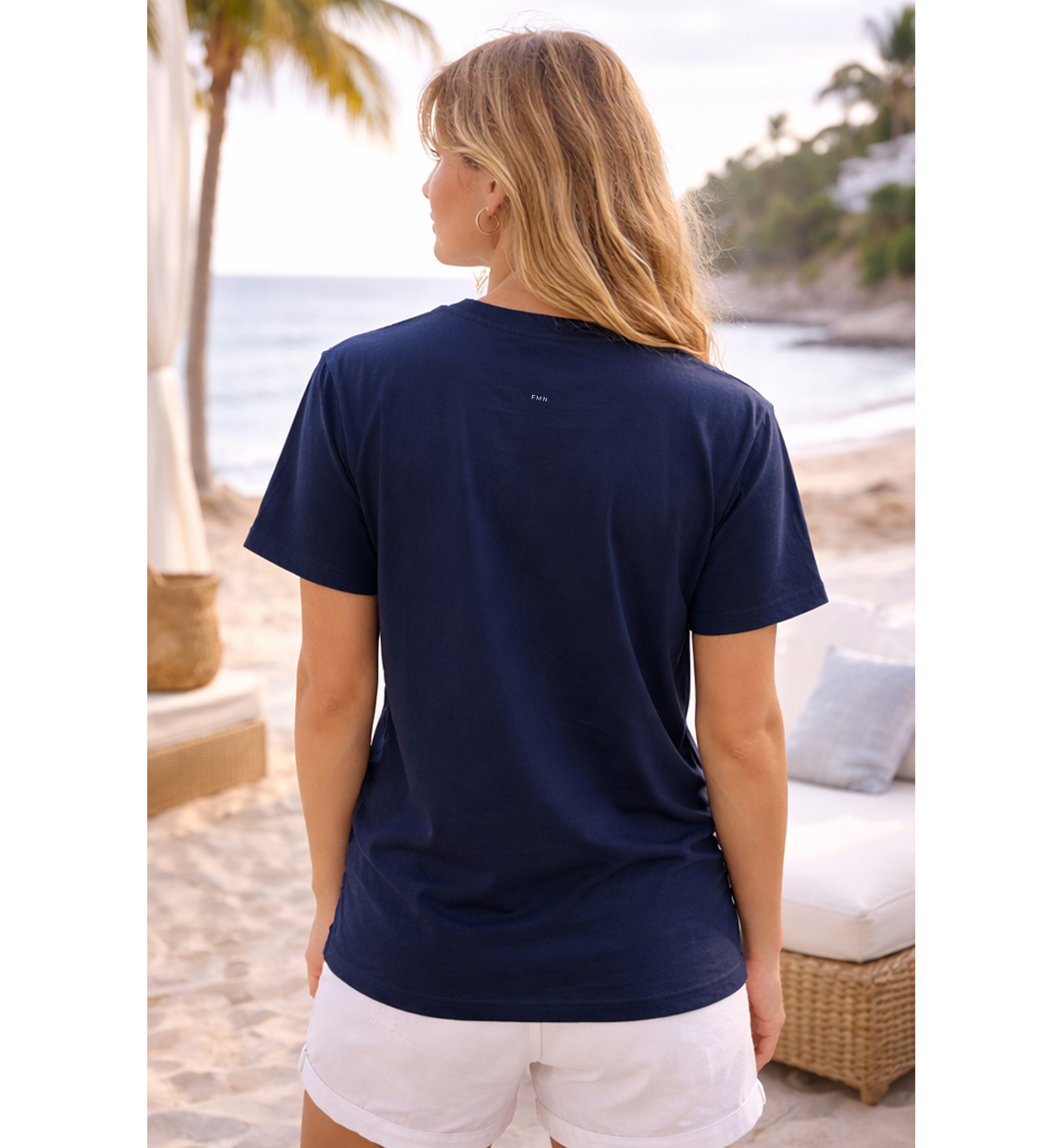 Five Miles North T-Shirt - Front & Back Embrioded White Logo