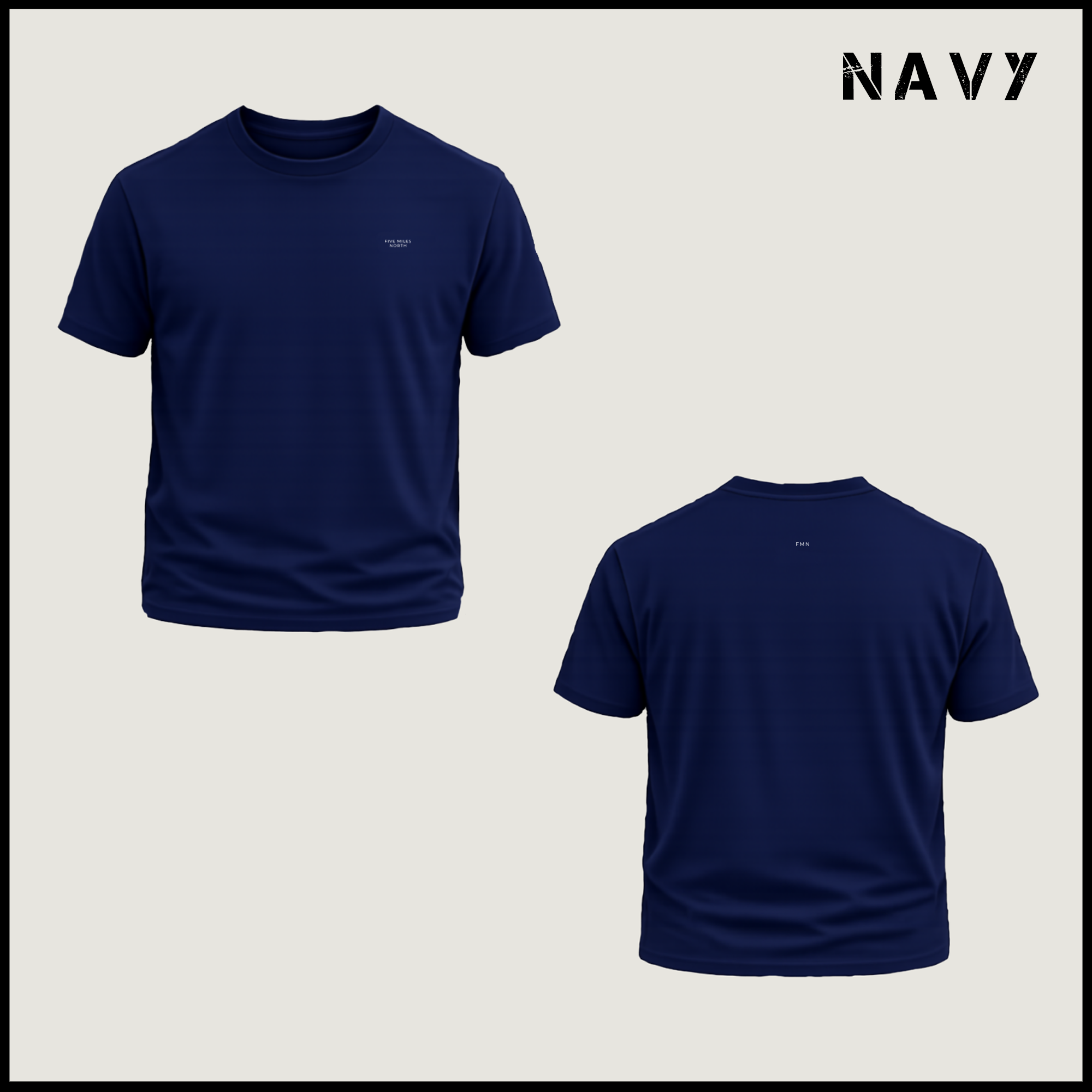 Five Miles North T-Shirt - With Embrioded Logo
