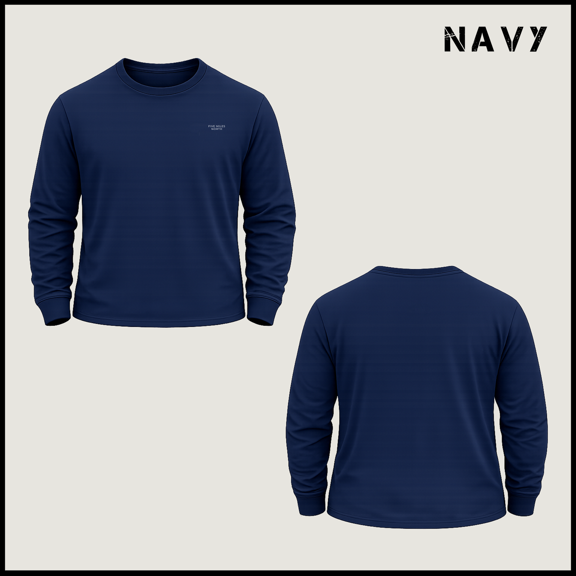 Five Miles North Long Sleeve Shirt :: With Embroided Logo
