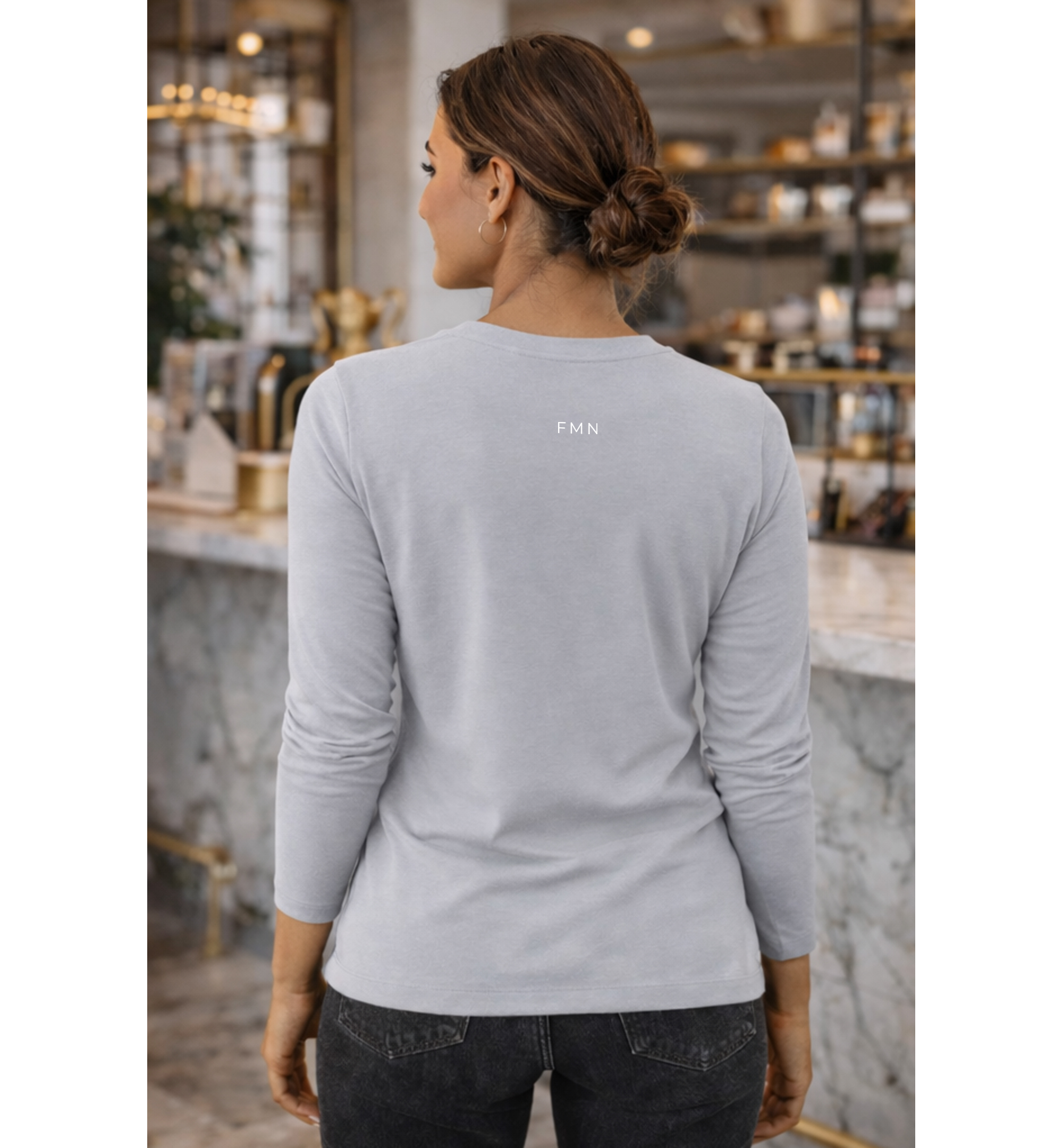 Five Miles North Long Sleeve Shirt :: Front & Back Signature Print (White Logo)