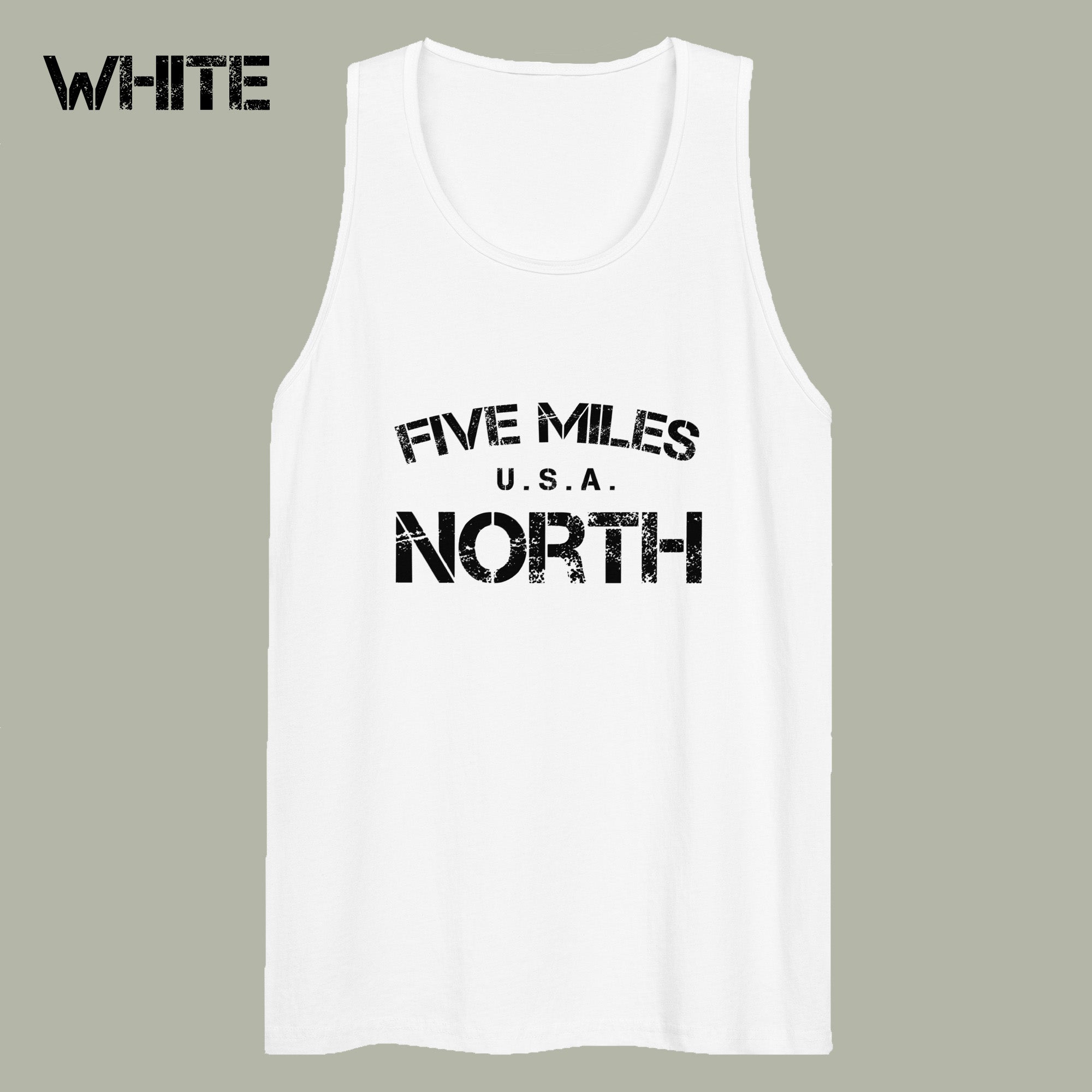 Minimalist TANK TOPS | Urban Unisex Tee | Five Miles North