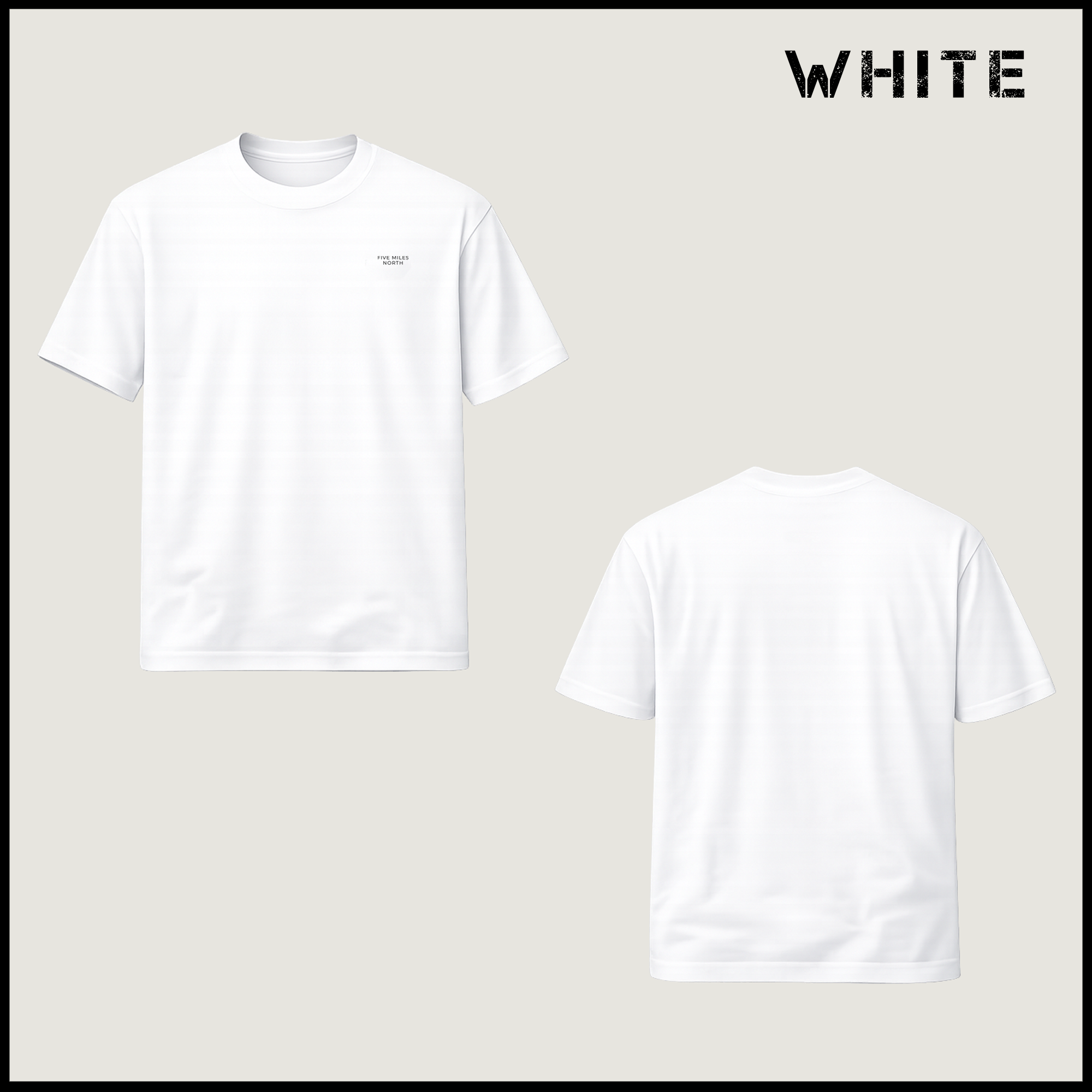Five Miles North T-Shirt - With Embroided Logo