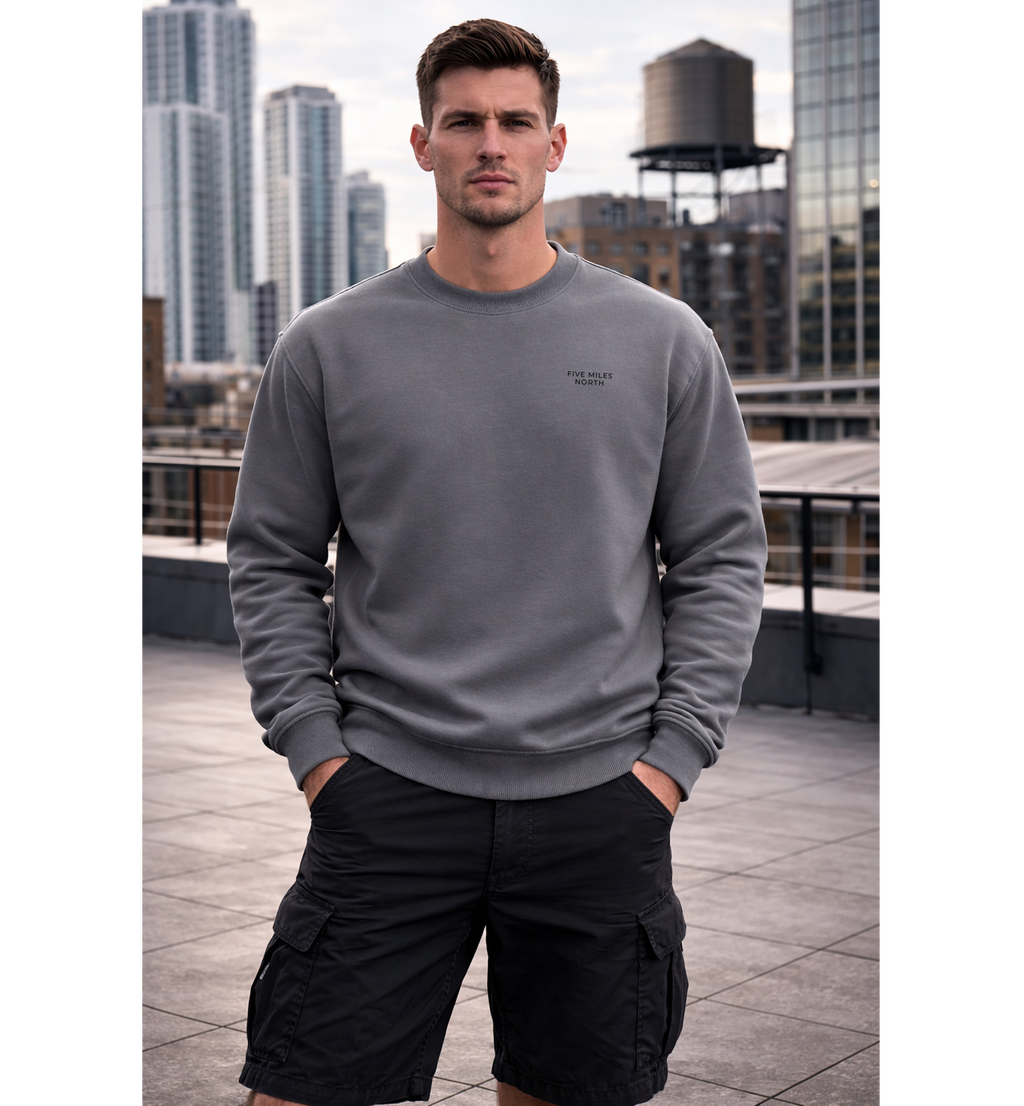 NEW - Five Miles North Sweatshirt - With Embroided Logo