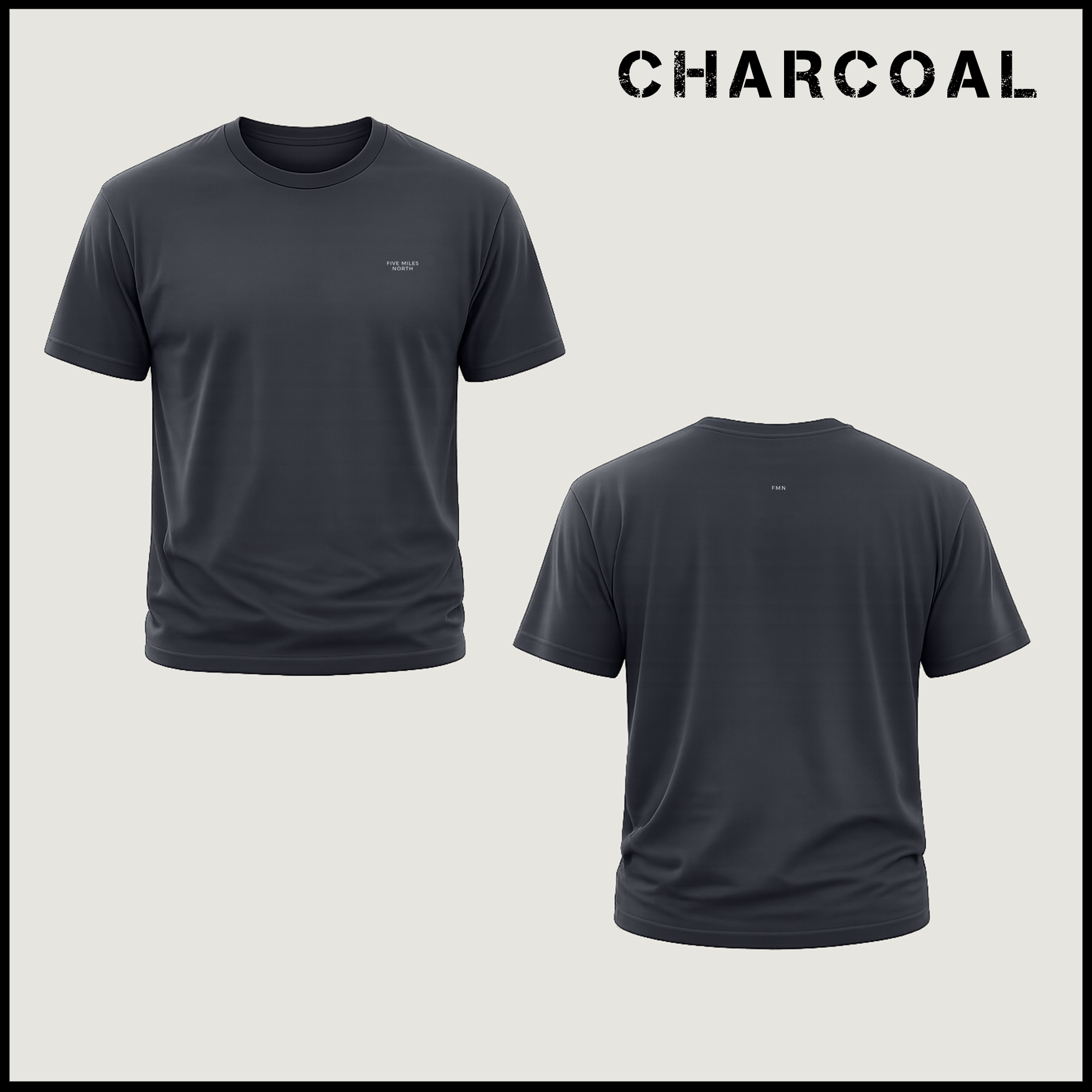 Five Miles North T-Shirt - With Embrioded Logo
