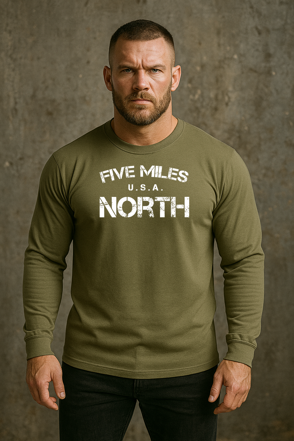Minimalist LONG SLEEVE SHIRTS | Urban Unisex Tee | Five Miles North