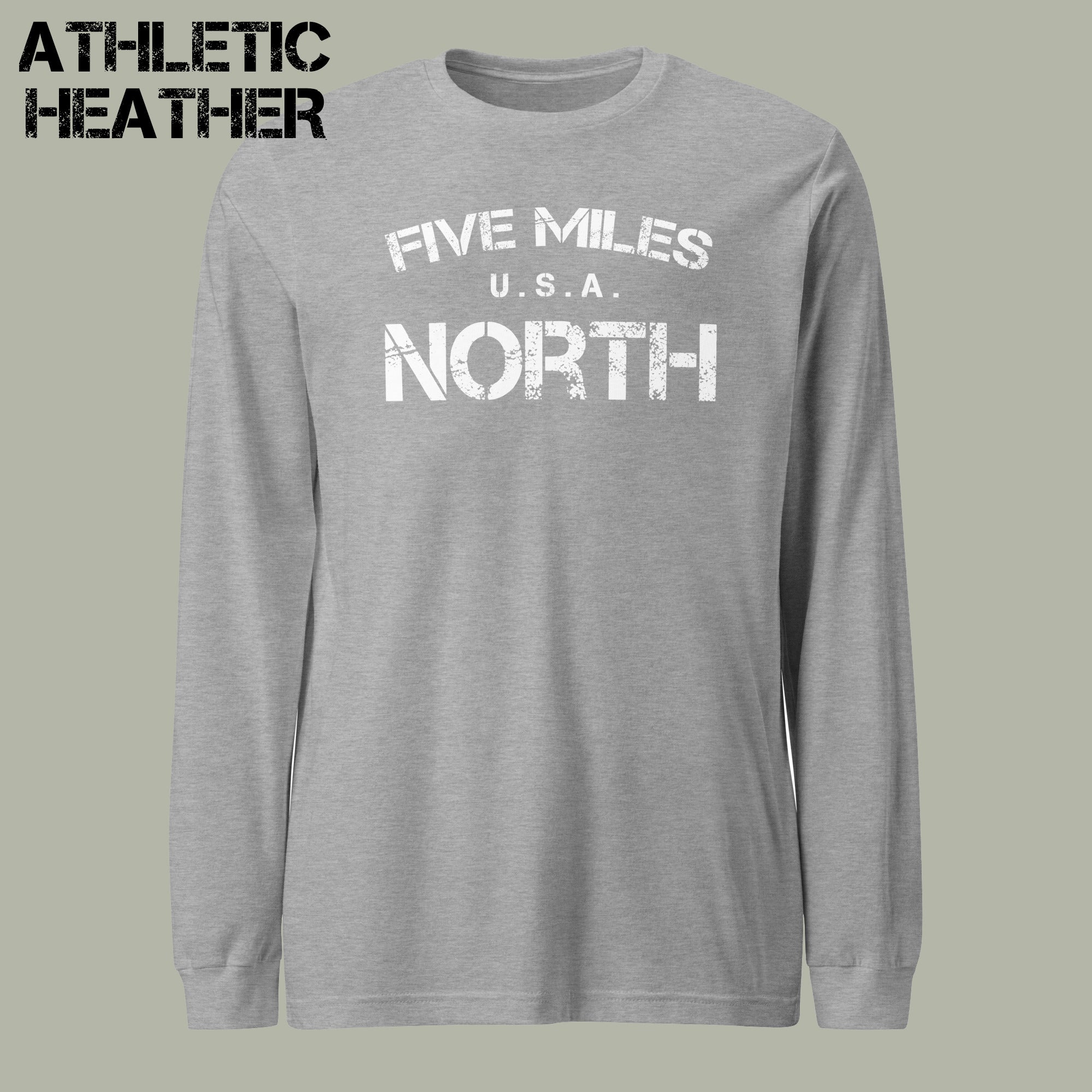 Minimalist LONG SLEEVE SHIRTS | Urban Unisex Tee | Five Miles North