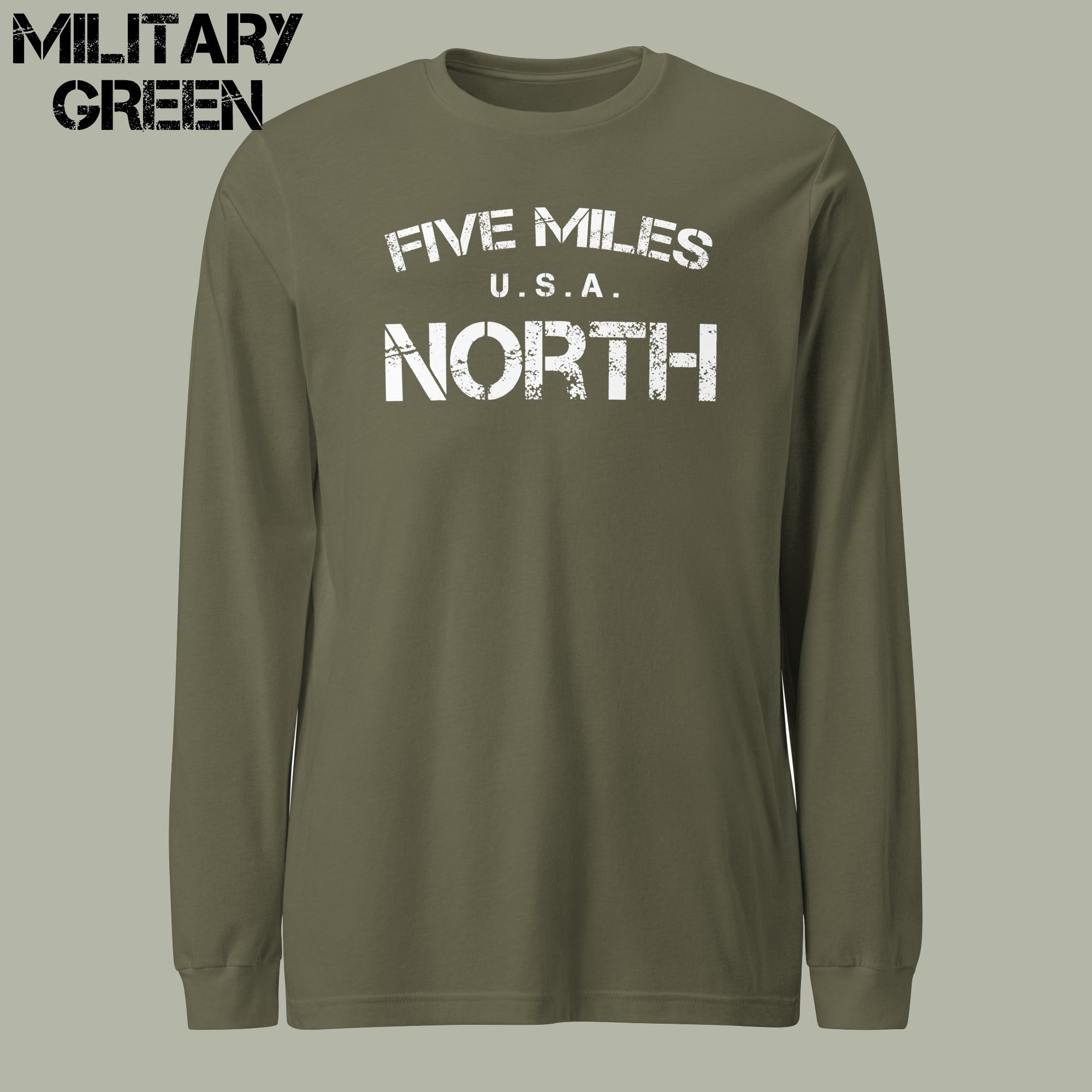 Minimalist LONG SLEEVE SHIRTS | Urban Unisex Tee | Five Miles North